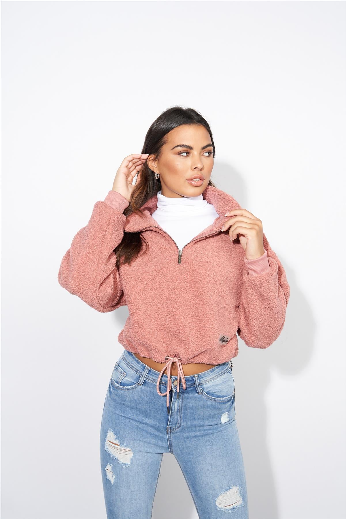 Ladies Lily Lane Kimora Borg Funnel Top Pink