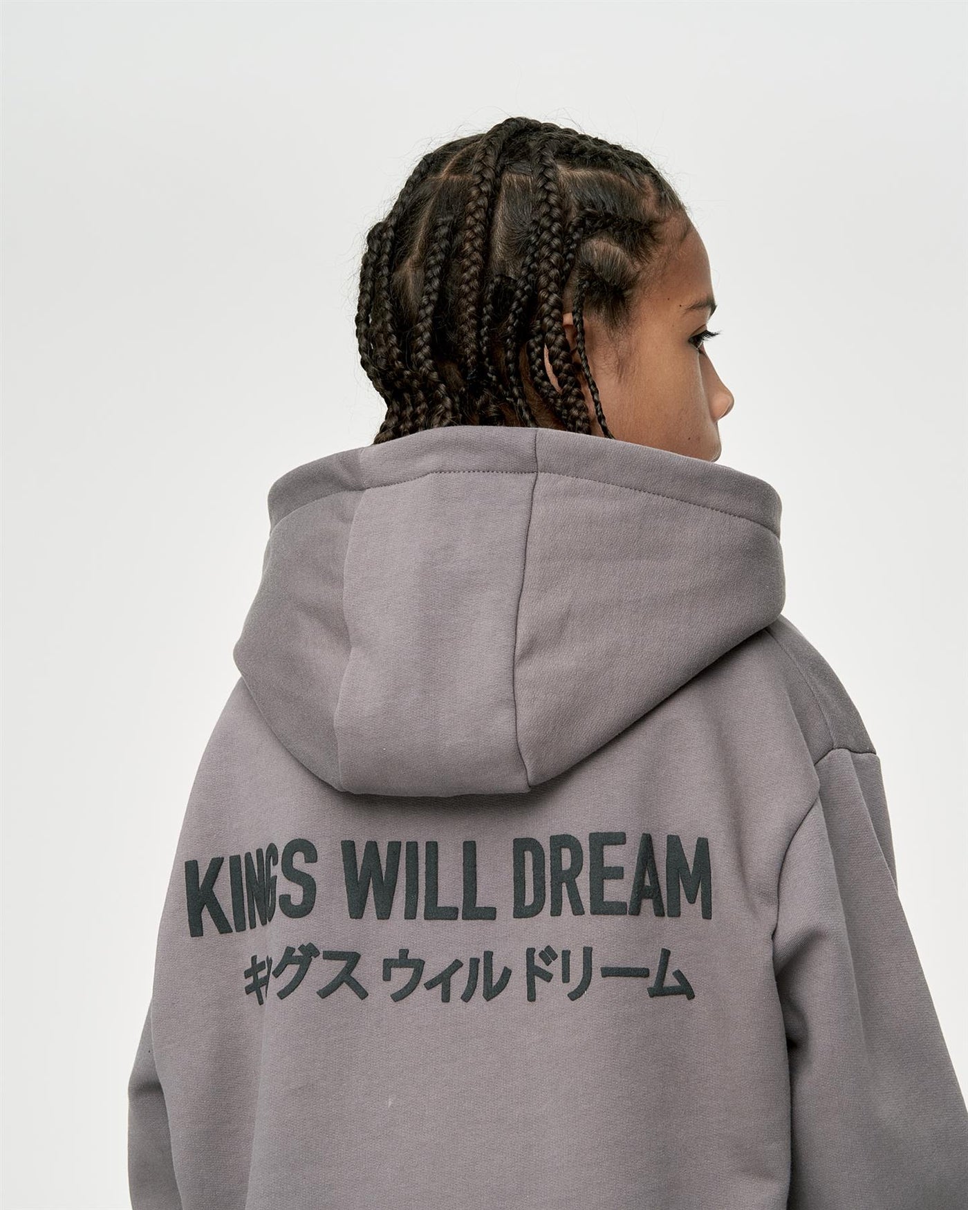 Kids Boys Studio Duo Line Hoodie Grey