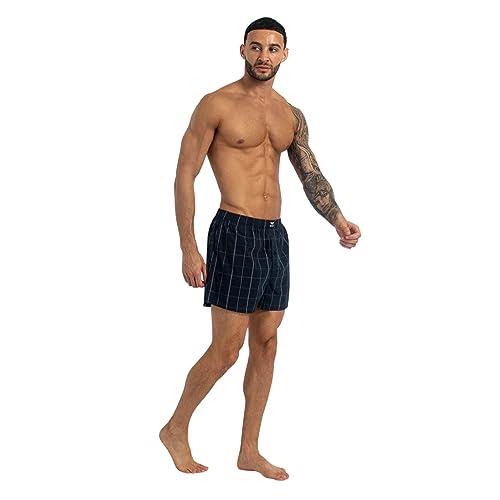 Men's Nightling Woven Boxers 6pk Blue Check