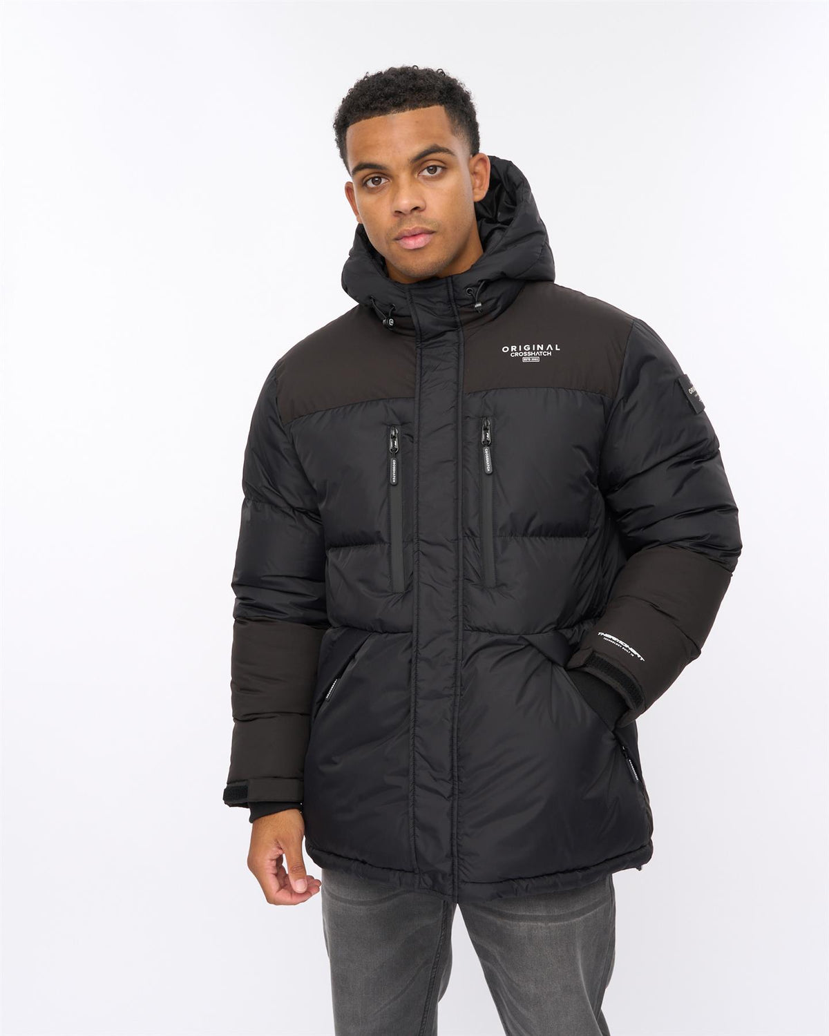 Mens Squadage Panel Jacket Black