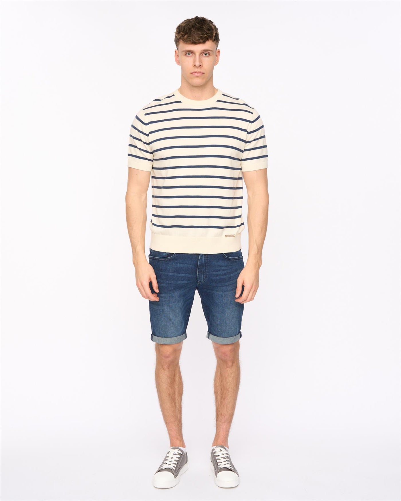 Mens Norwell Knit T-Shirt Light Stone