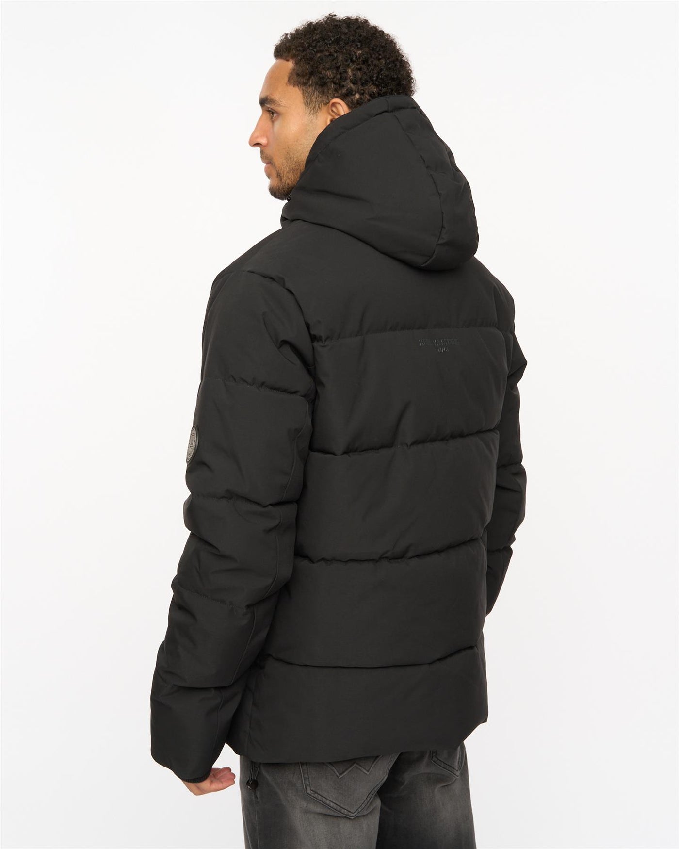 Mens System Ski Puffer Jacket Black