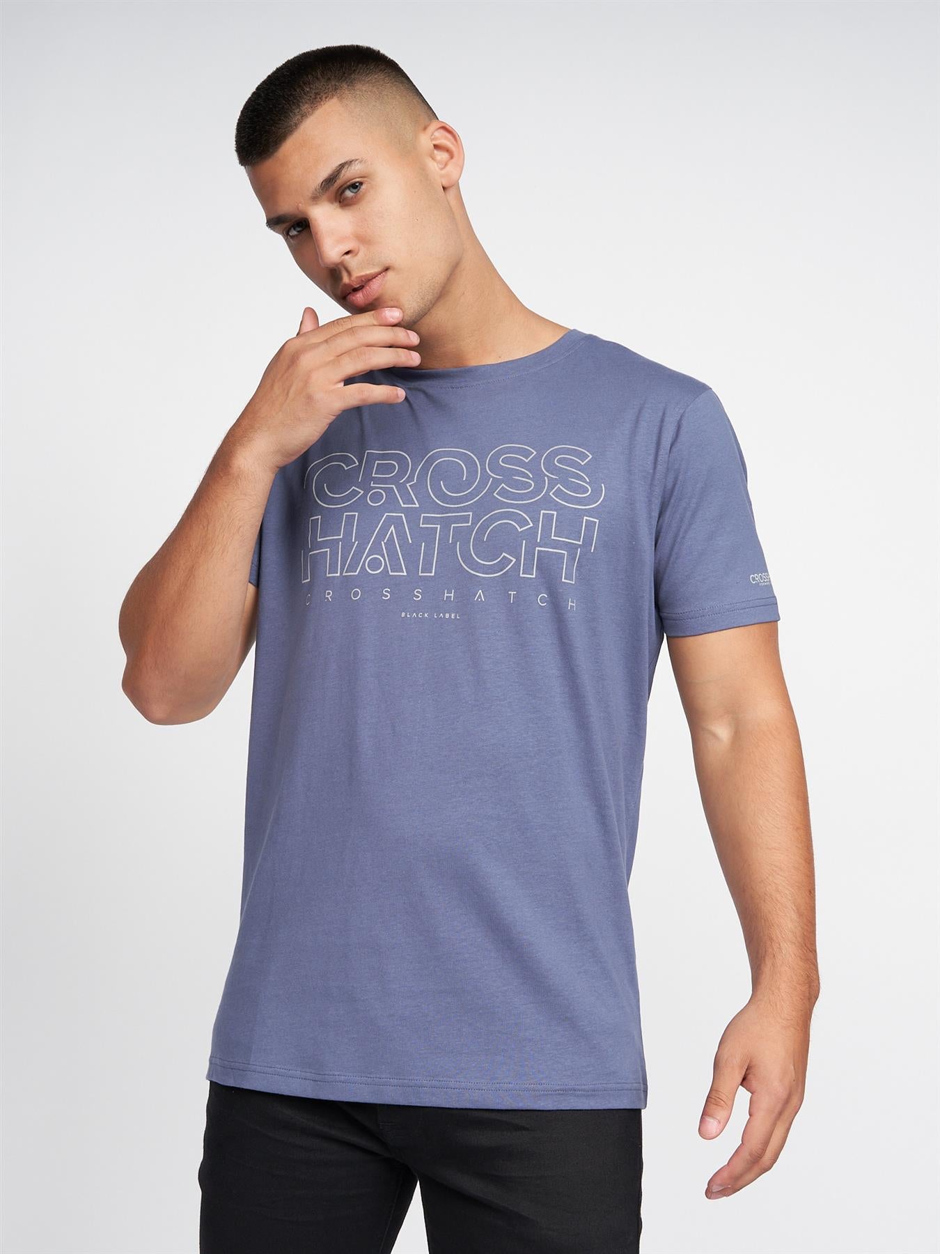 Mens Helty T-shirt Denim Blue