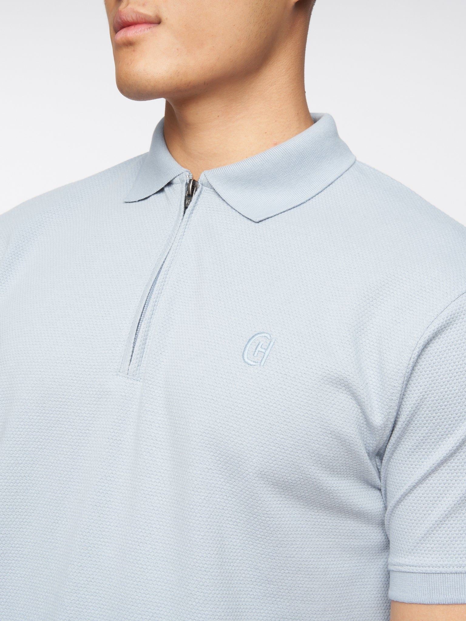 Telepart Zip Polo Dusty Blue
