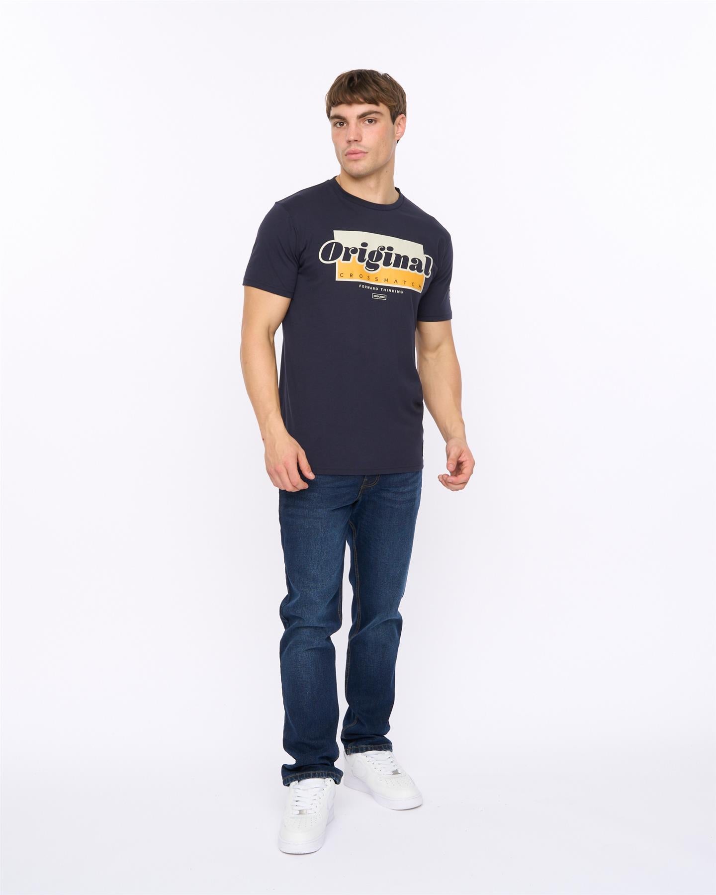 Mens Chevin T-Shirt Navy