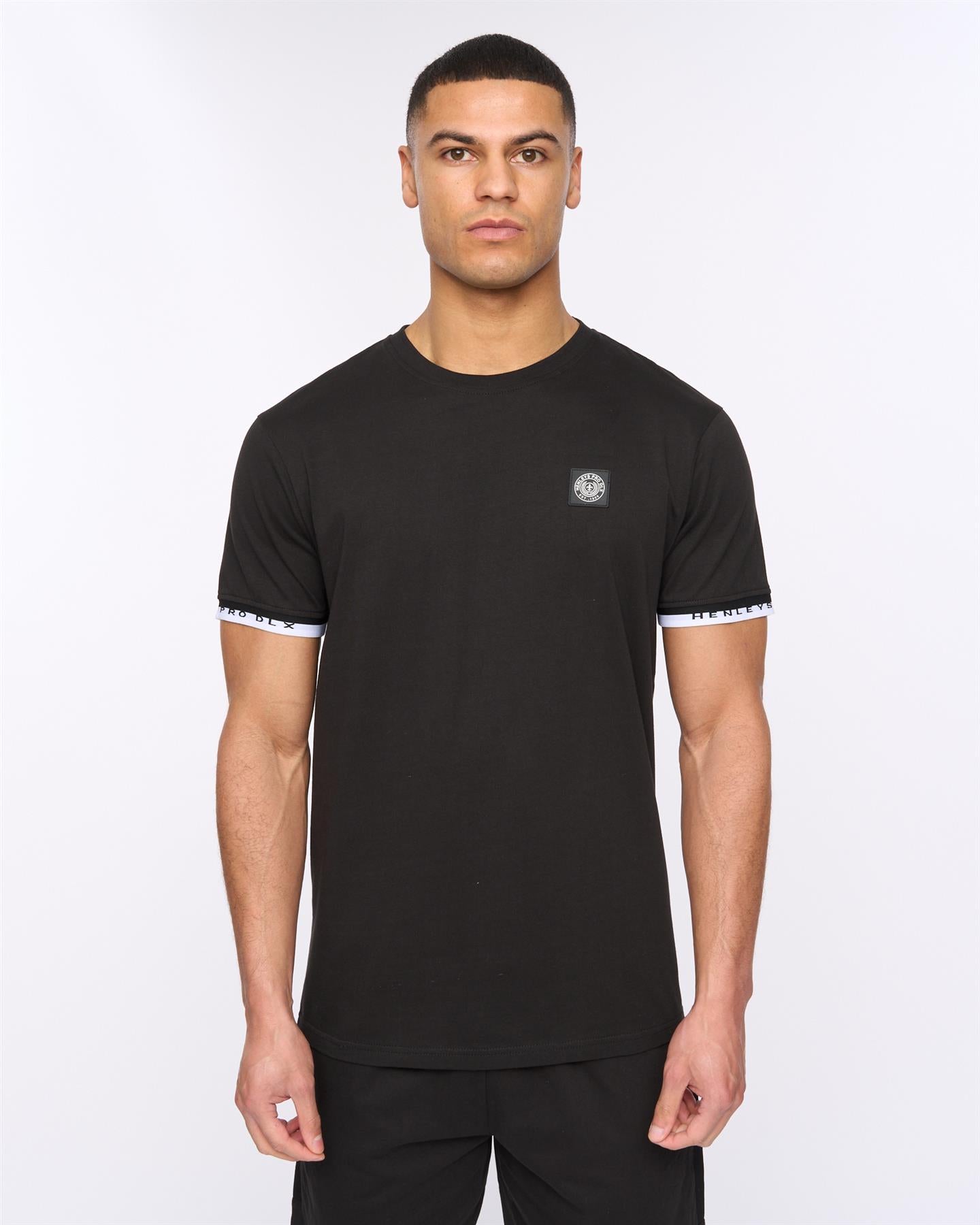 Mens Henjaque T-Shirt/Shorts Set Black