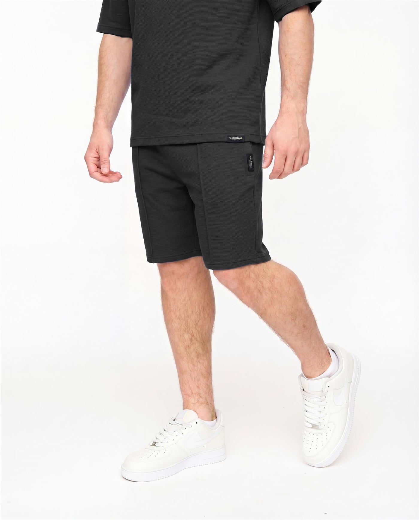 Mens Hartlay T-Shirt & Shorts Set Black