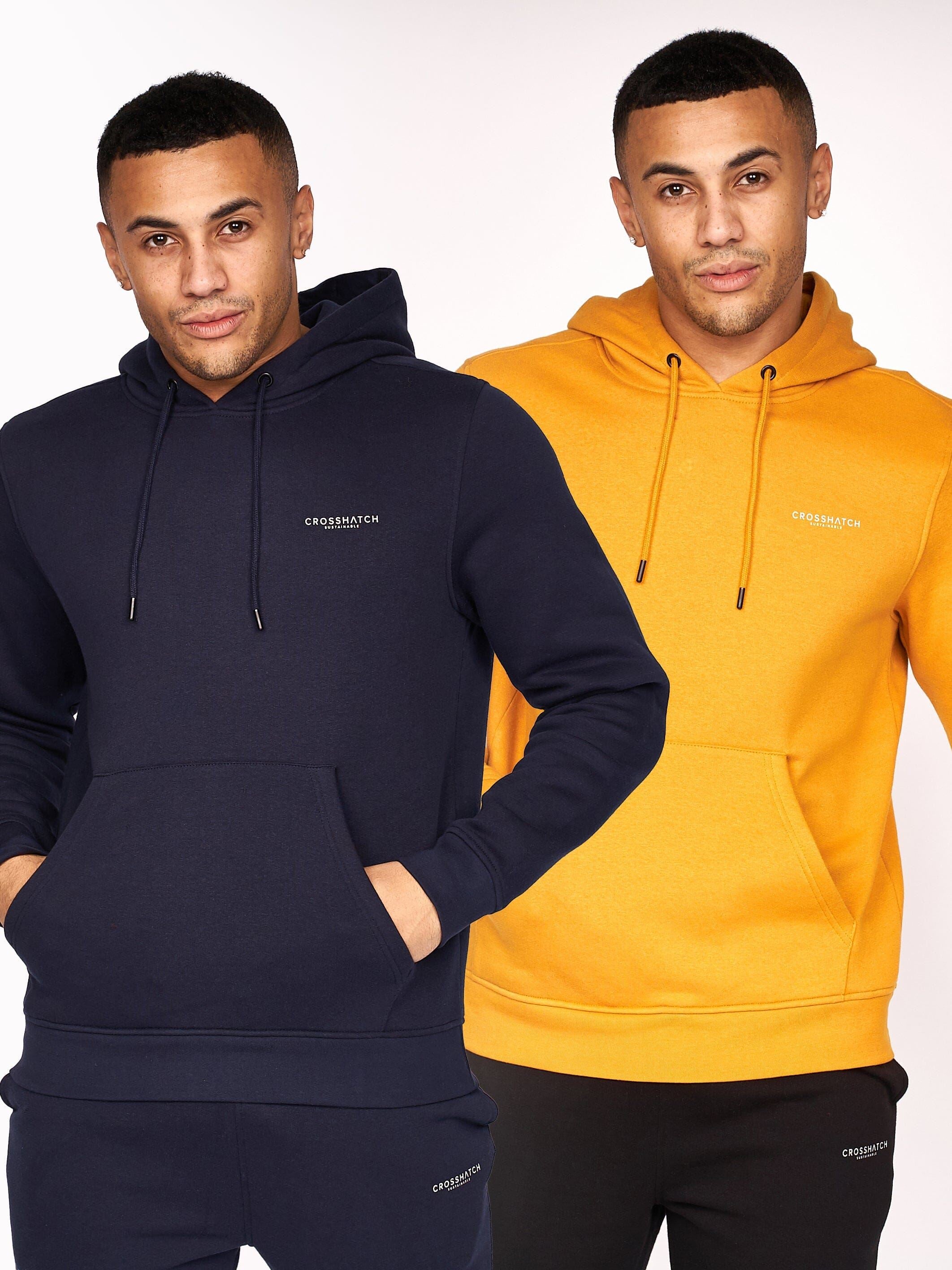 Mens Traymax Hoodie 2pk Navy/Mustard
