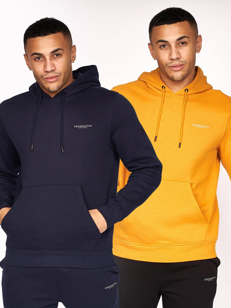 Mens Traymax Hoodie 2pk Navy/Mustard
