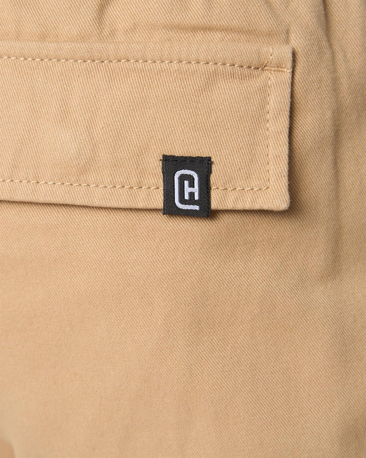 Mens Utilate Elastic Waist Cargos Stone
