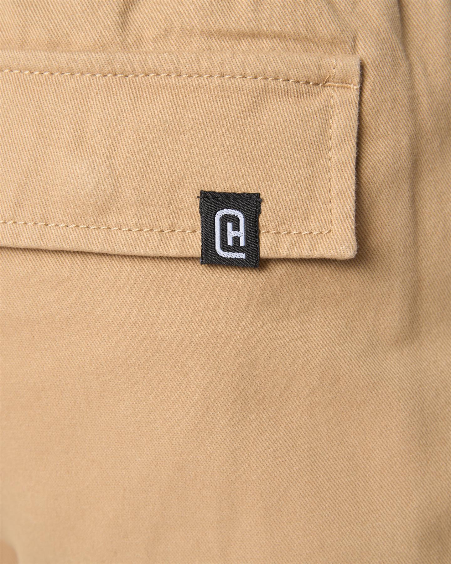 Mens Utilate Elastic Waist Cargos Stone
