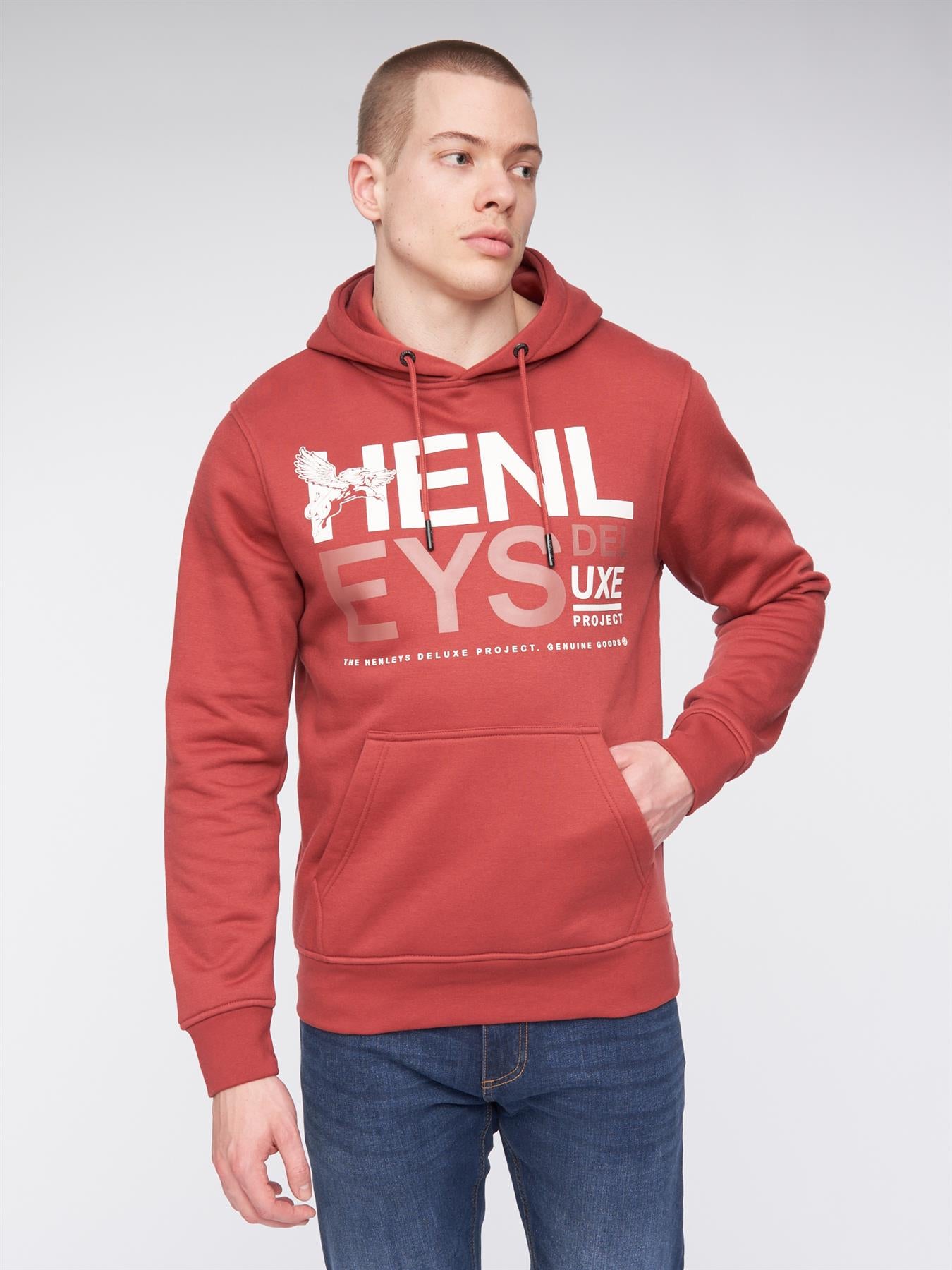 Mens Classhen Hoodie Deep Red