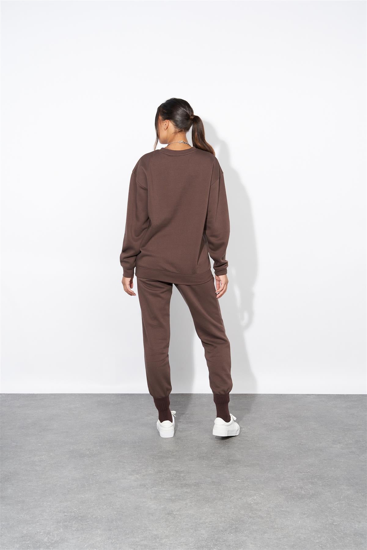Ladies Lily Lane Valeria Crew Brown