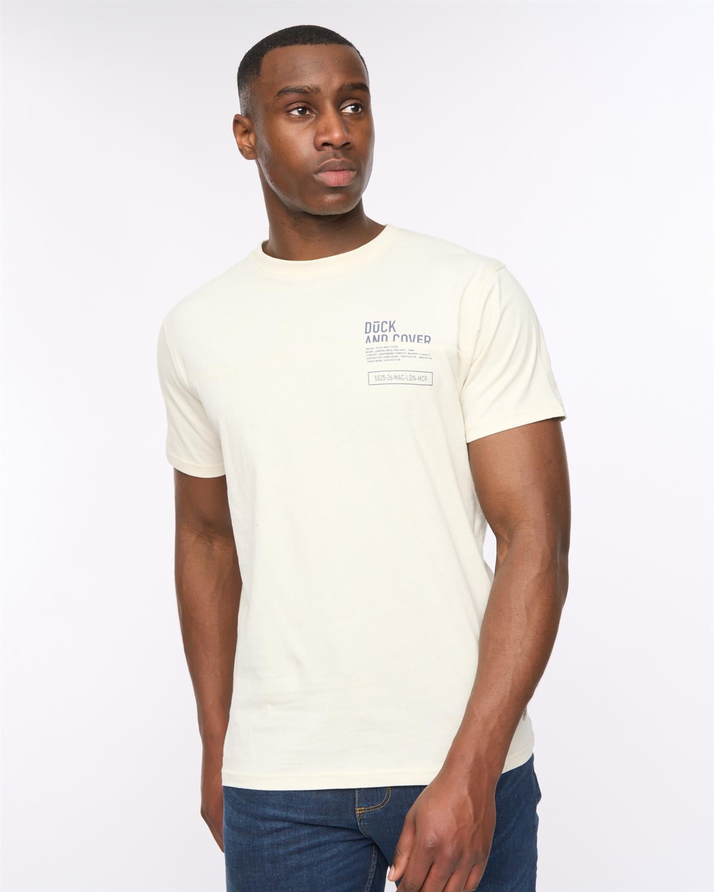 Mens Seamtext T-Shirt Off White