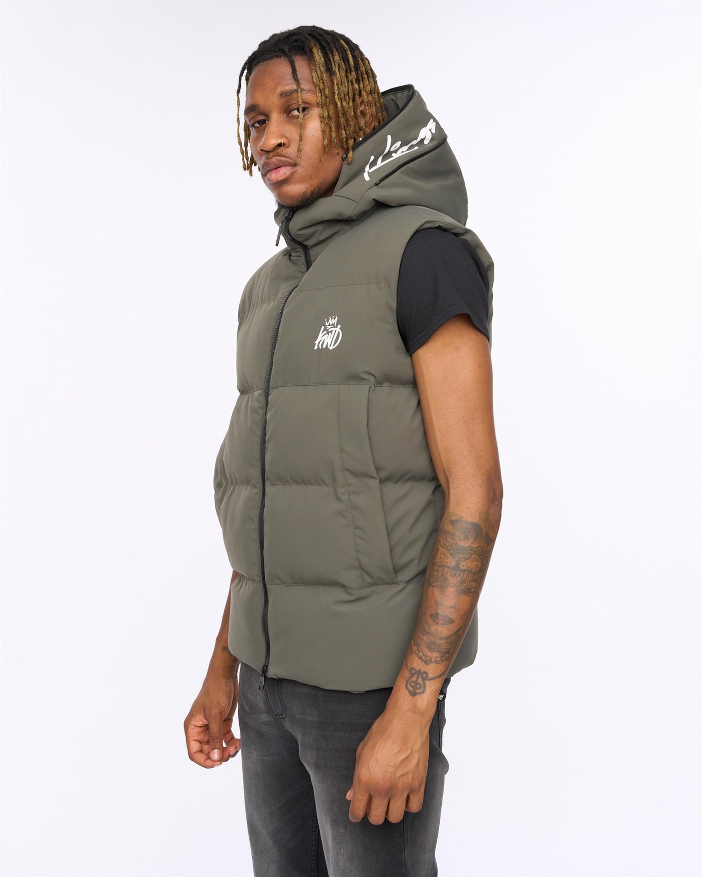 Mens Nahjo Gilet Olive