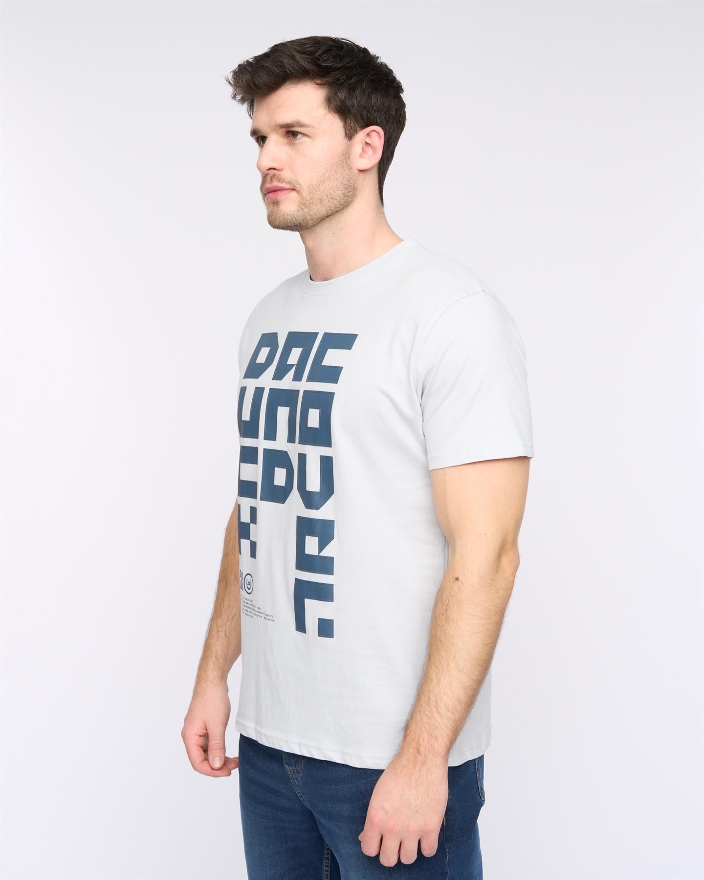 Mens Squarelarge T-Shirt Light Blue