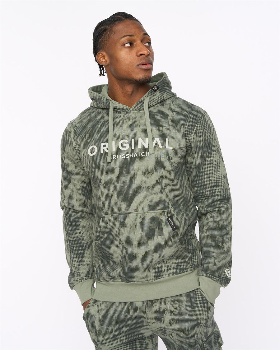 Mens Bardon Camo Hoodie Olive