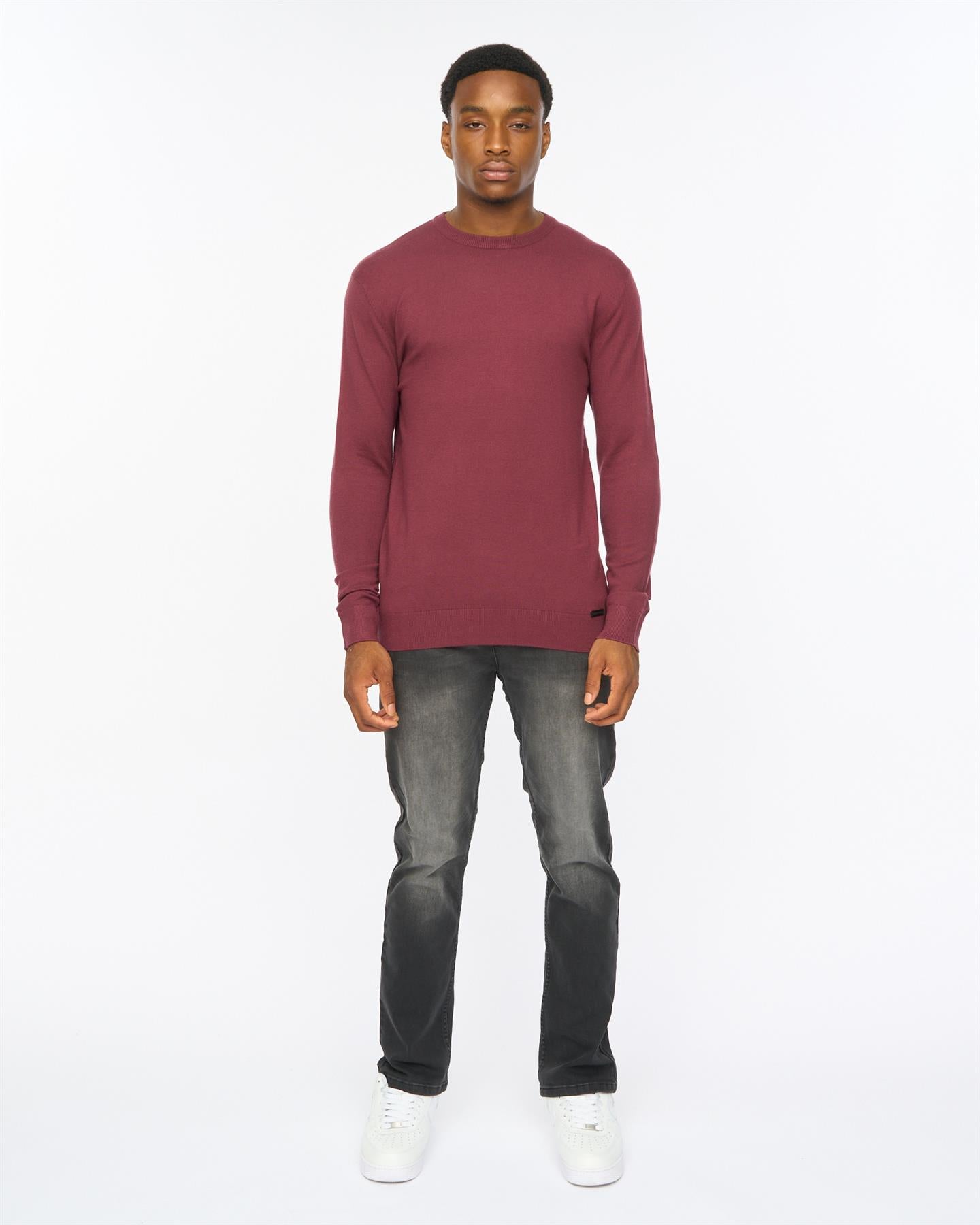 Mens Consenza Crew Knit Raisin