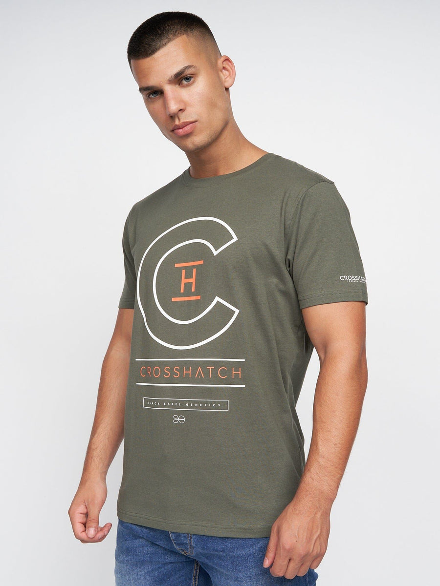 Mens Univarsity T-Shirt 2pk Olive/Grey