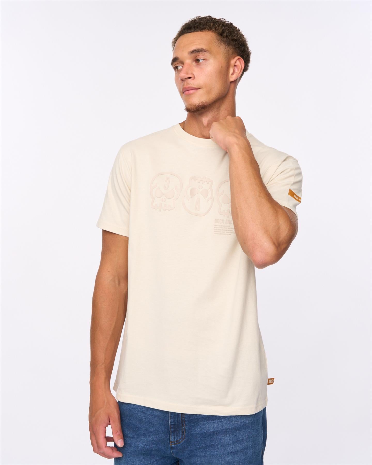 Mens Deltamans T-Shirt Light Stone