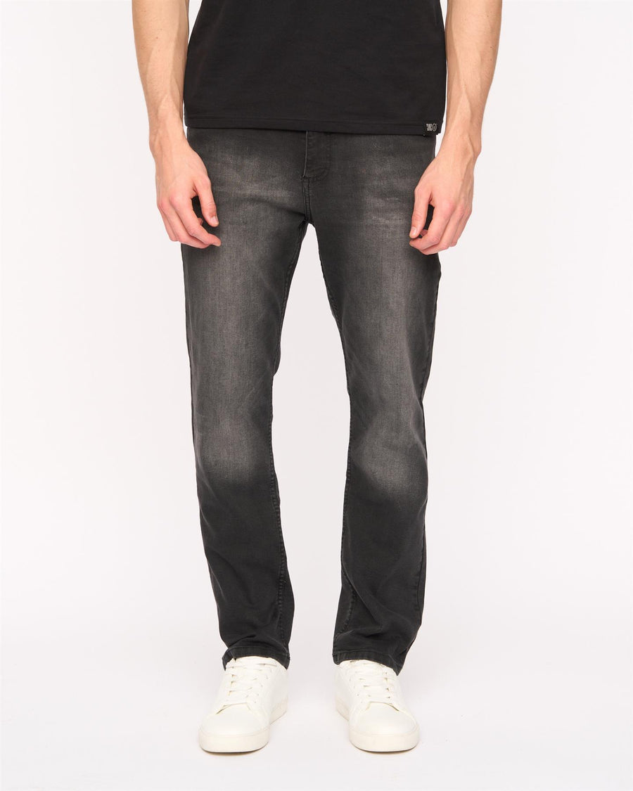 Mens Elix Straight Leg Jeans Black