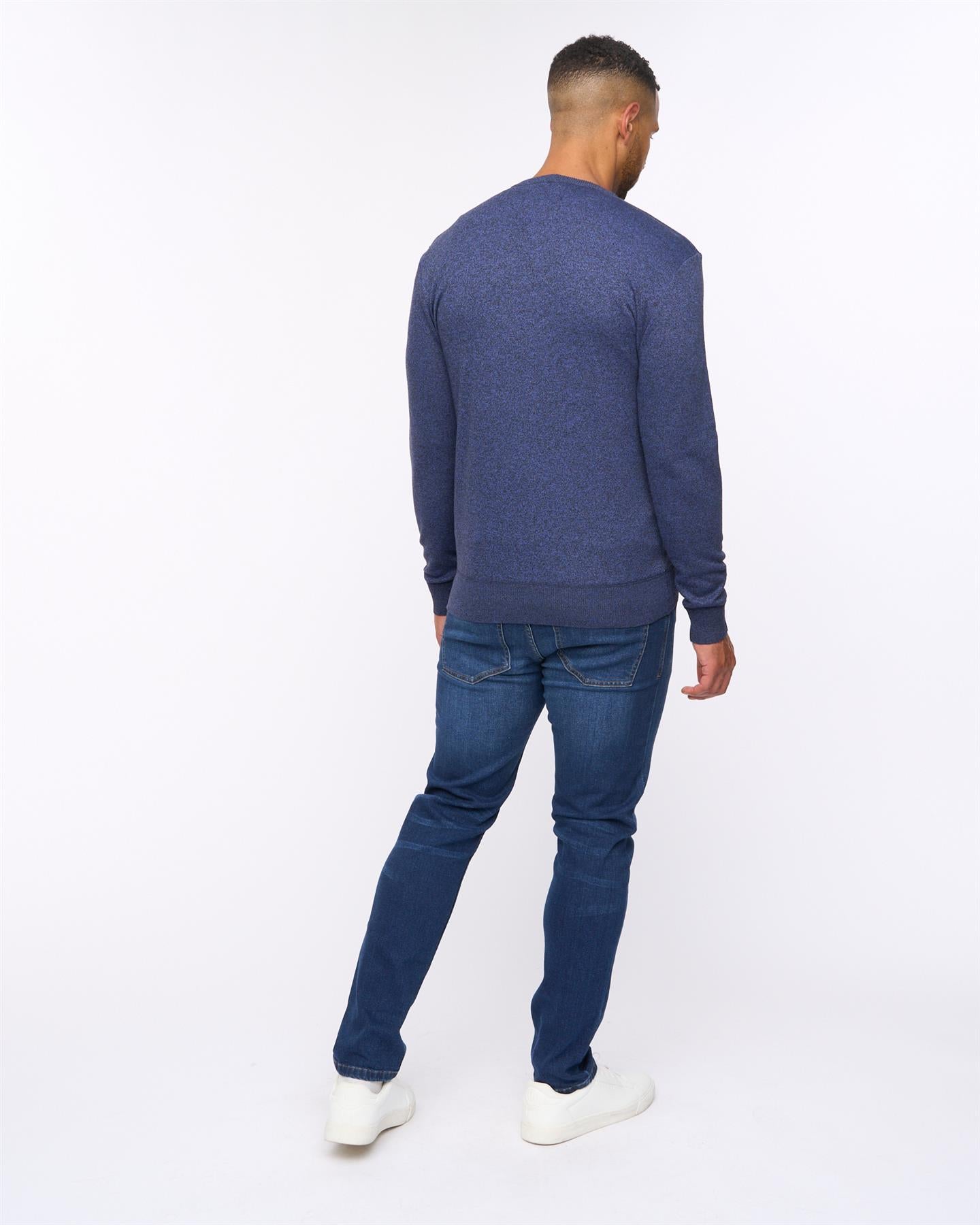 Pepston Crew Neck Jumper Navy Marl