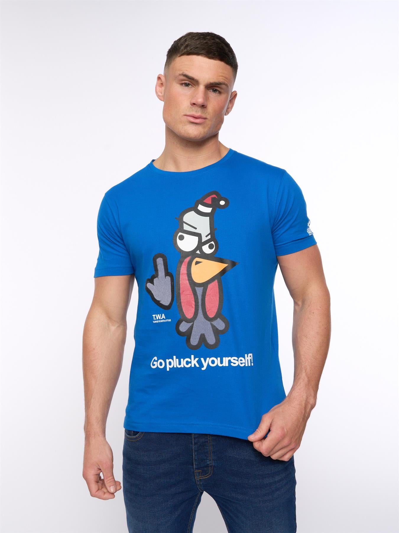Men's Bad Turkey Xmas T-Shirt Deep Azure
