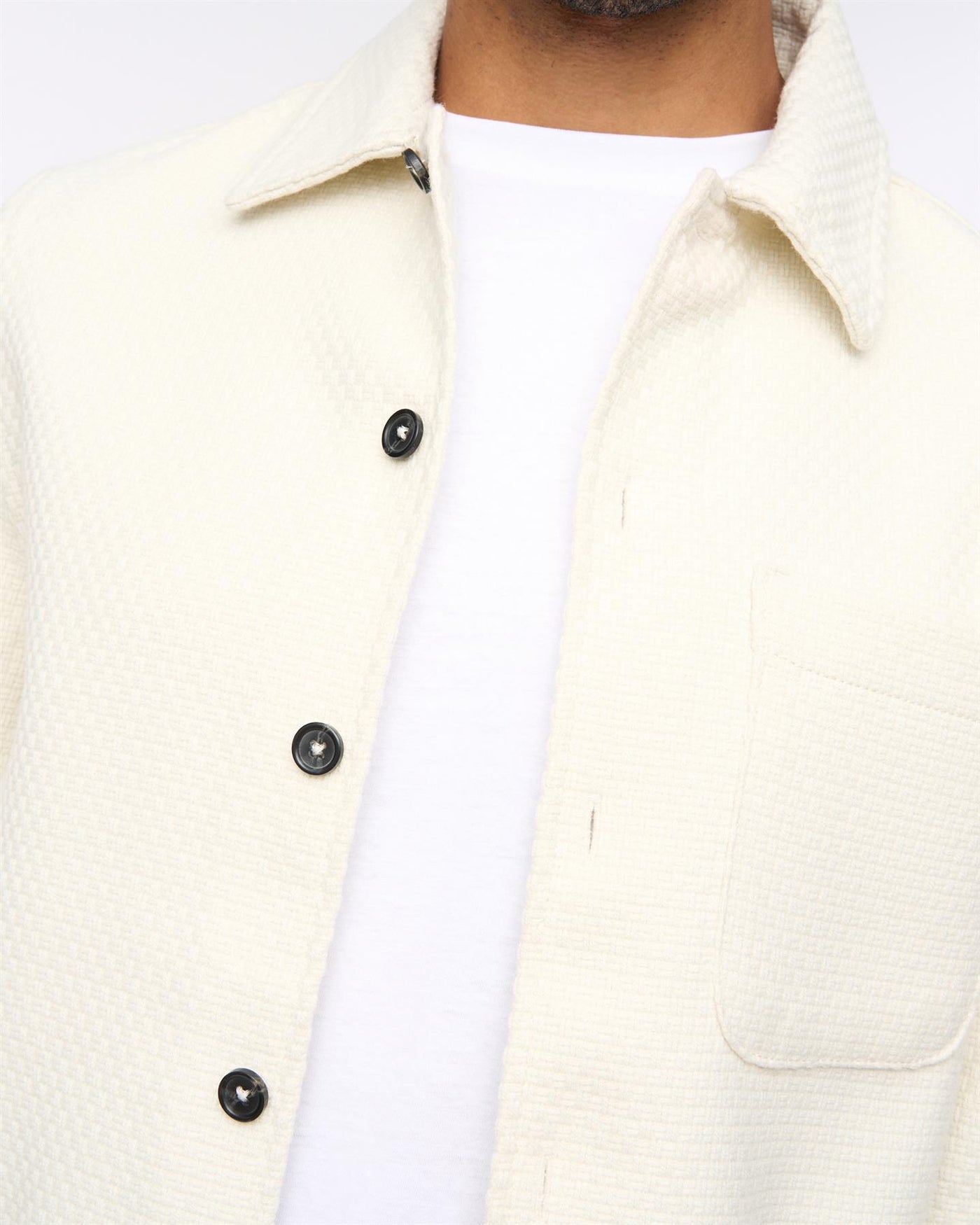 Haynerson Textured Overshirt Ecru