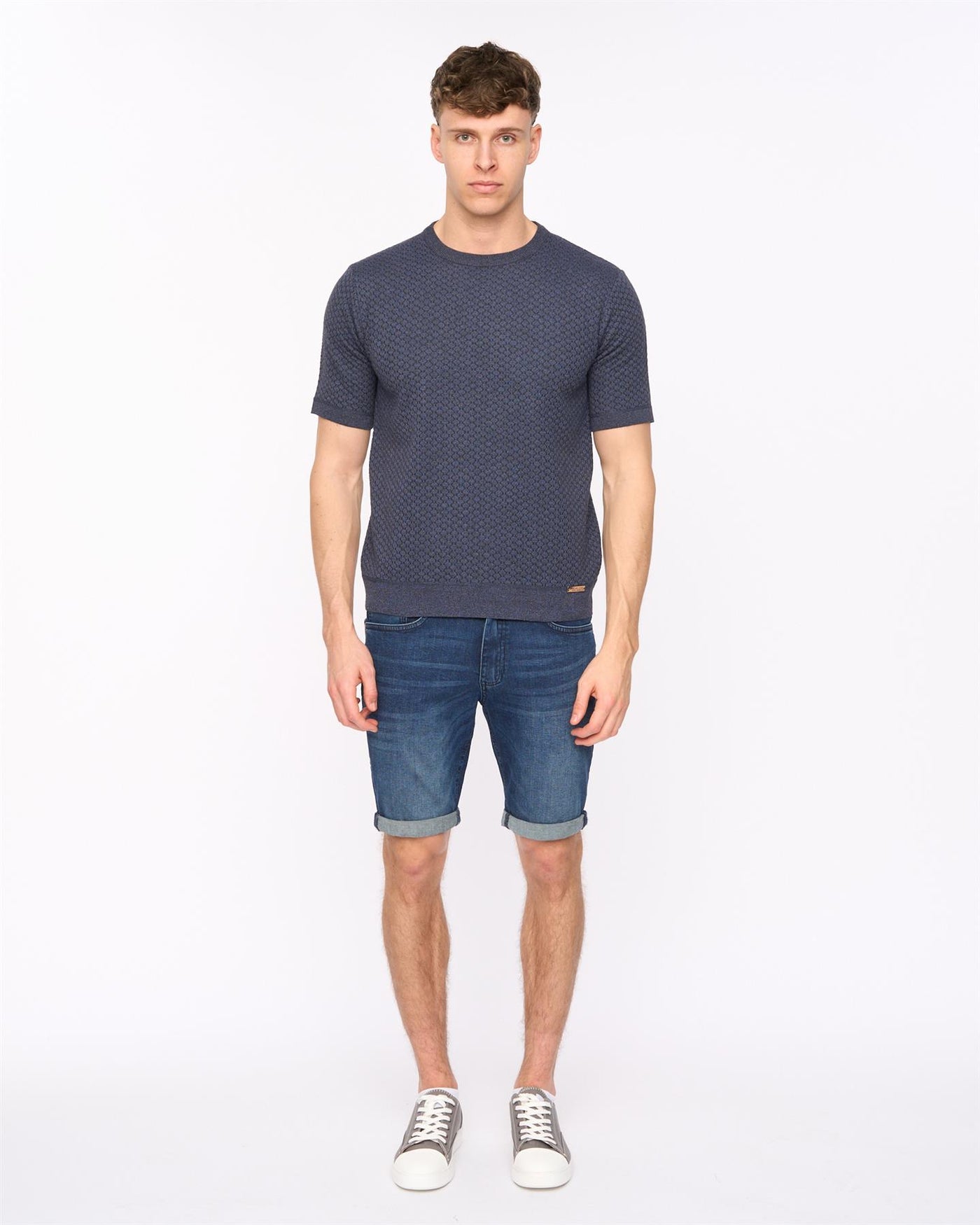 Mens Mataso Knit T-Shirt Slate Blue