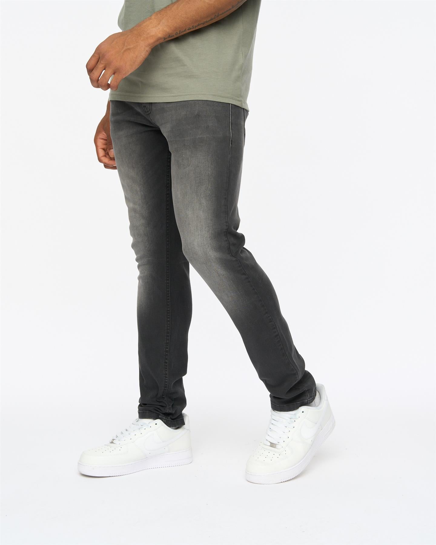 Mens Overburg Slimmer Fit Jeans Black