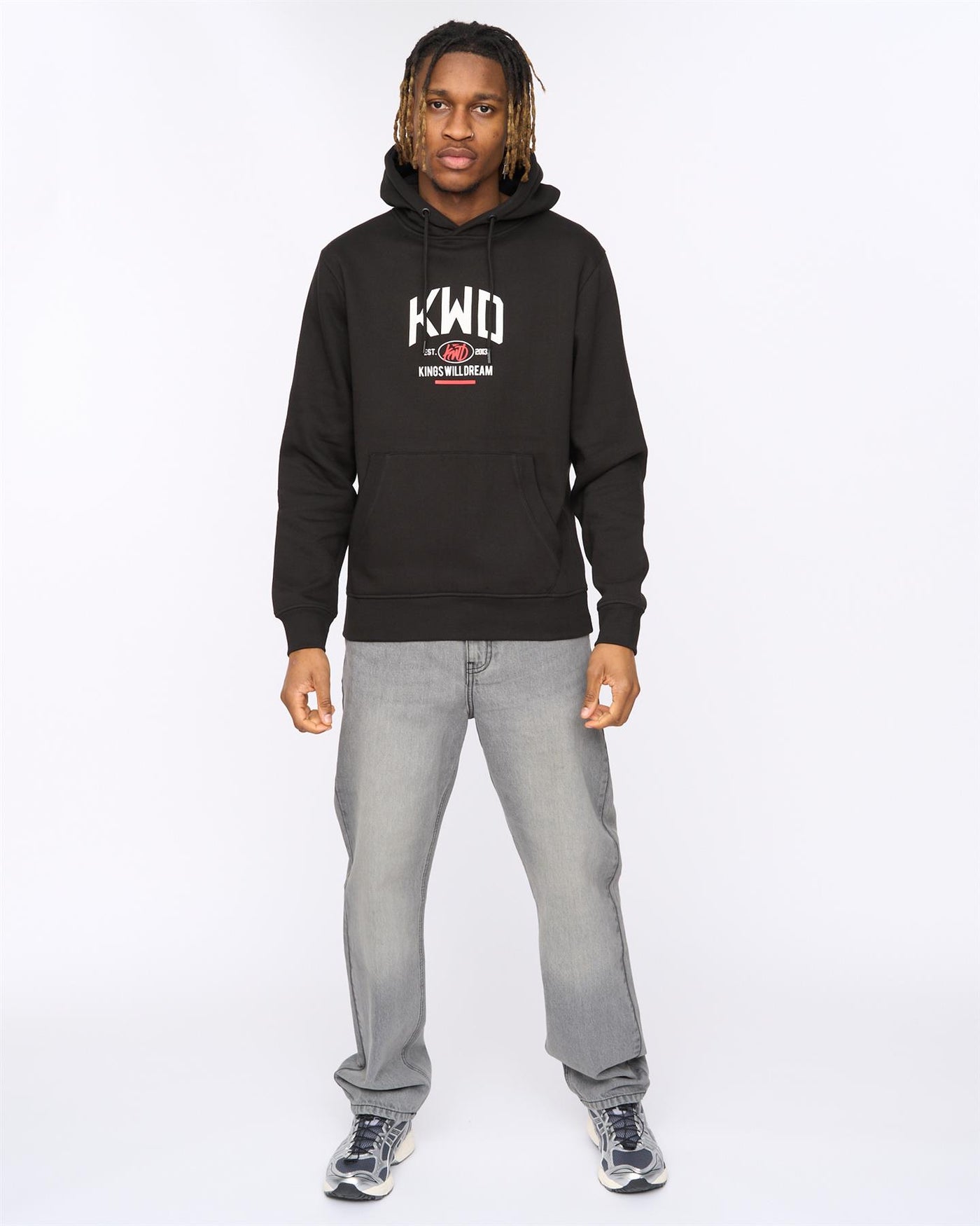 Mens Tattooed Hoodie Black