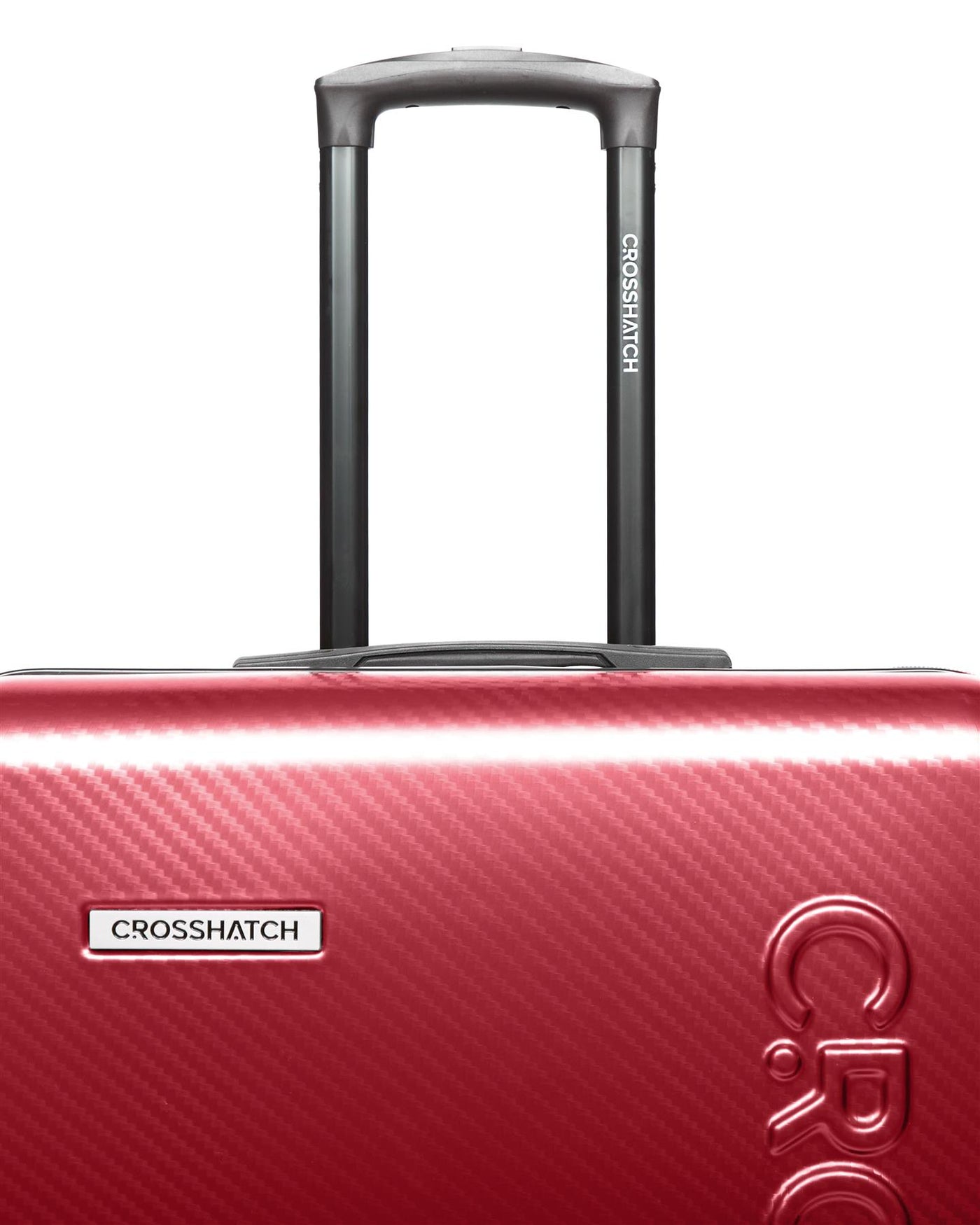 Mens Escapade Embossed Suitcase 3pk Dark Red