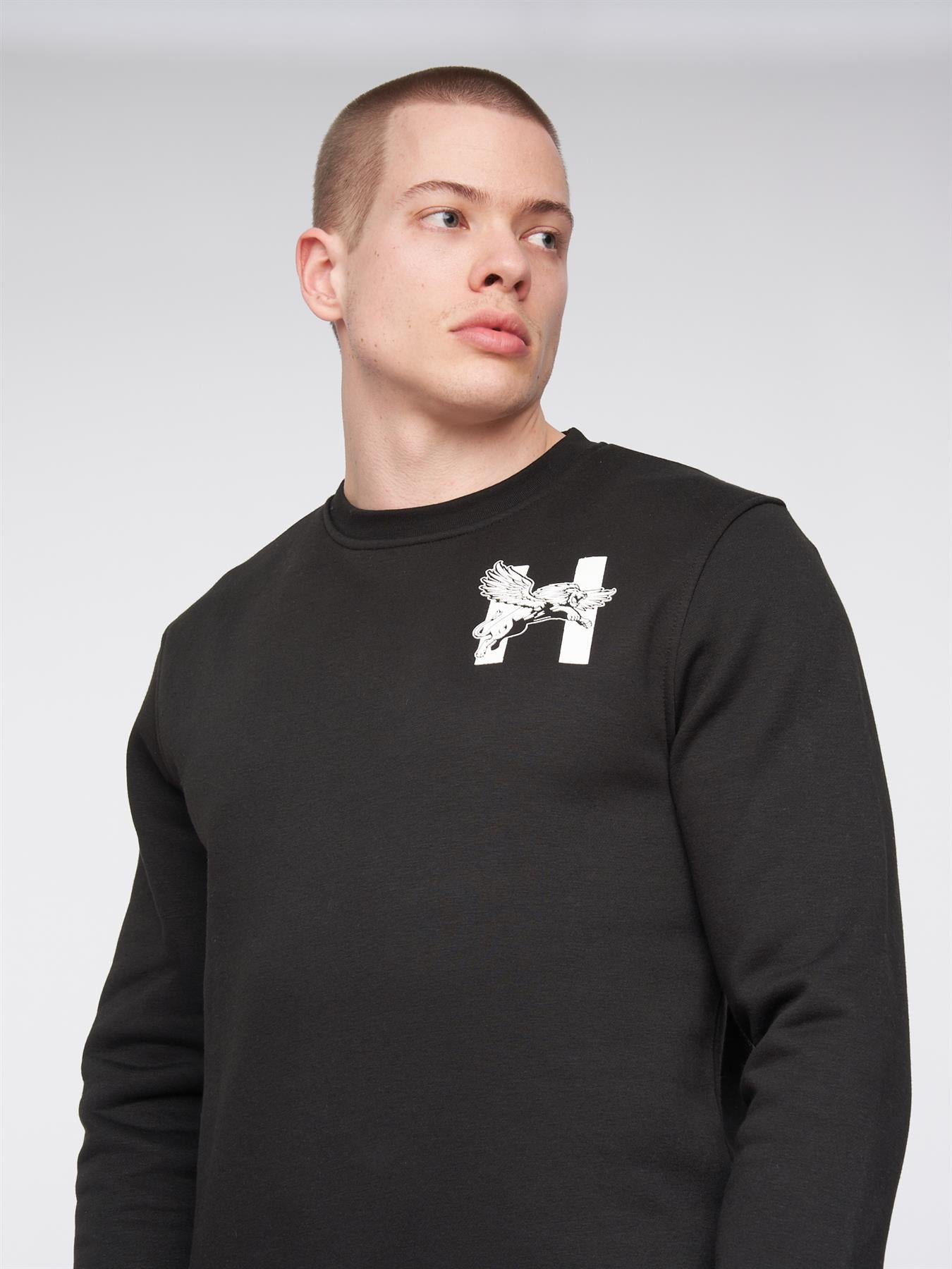 Mens Moorehen Crew Sweat Black