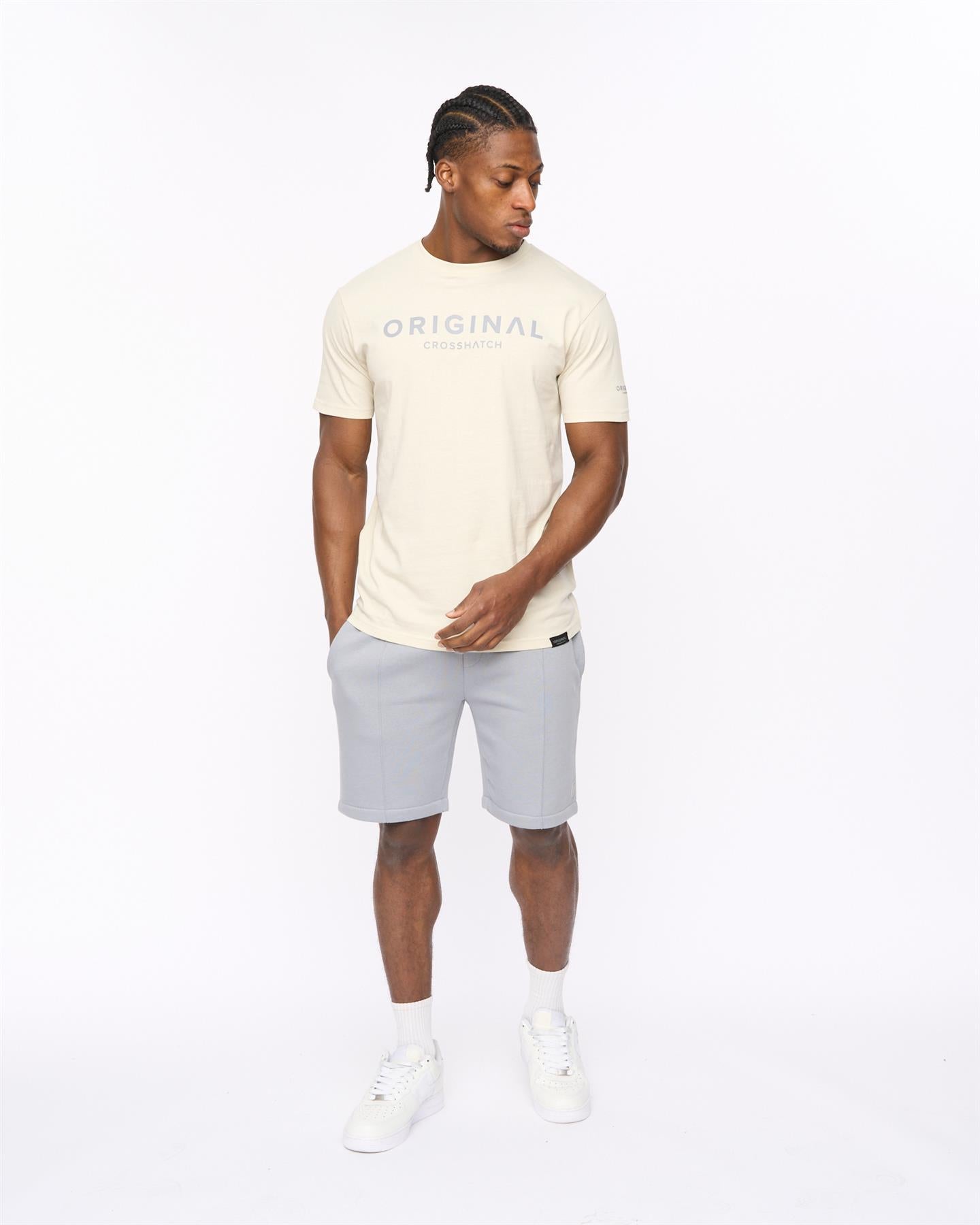 Mens Bardon Jog Shorts Steel Blue