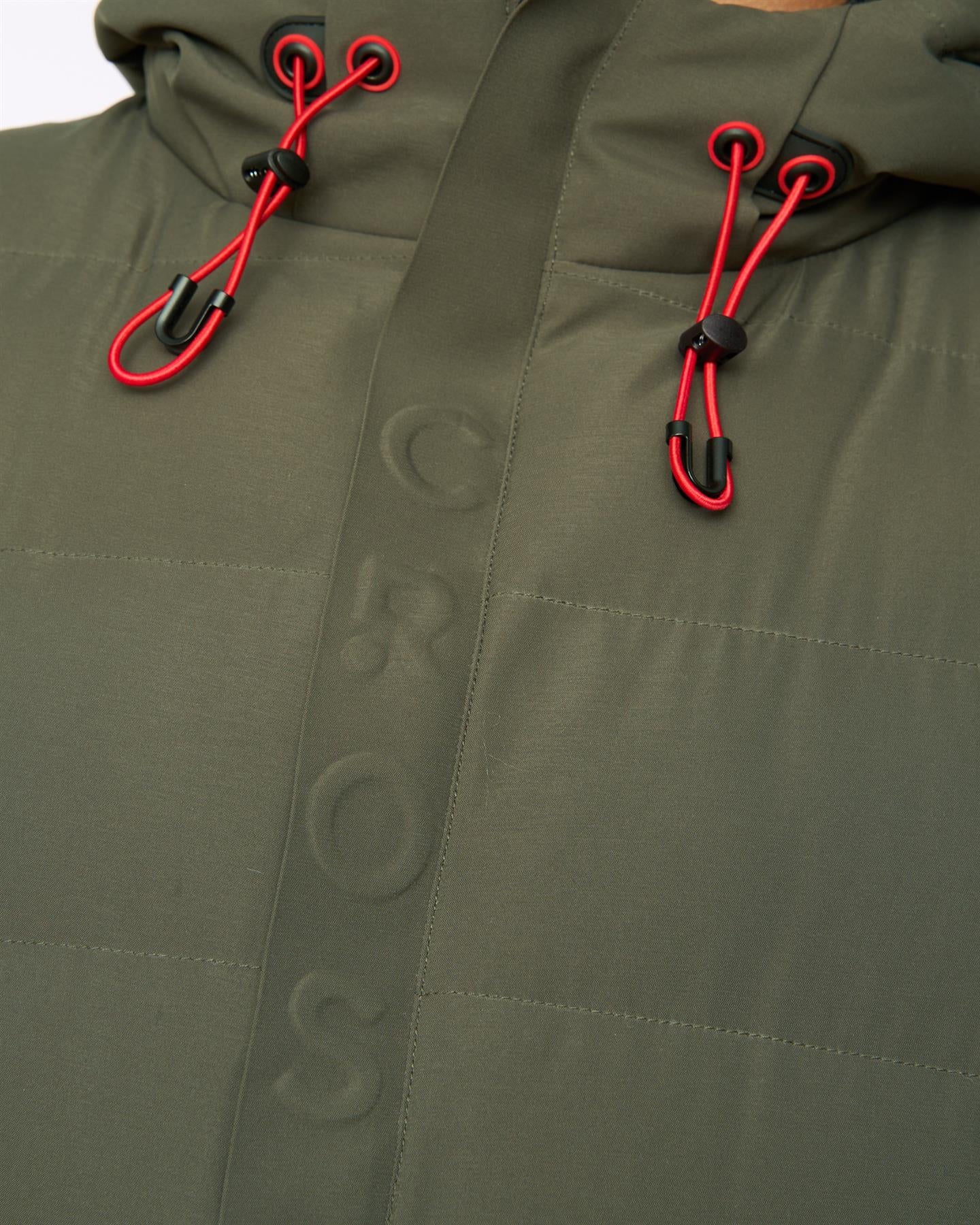 Mens Kampleys Embossed Gilet Deep Olive