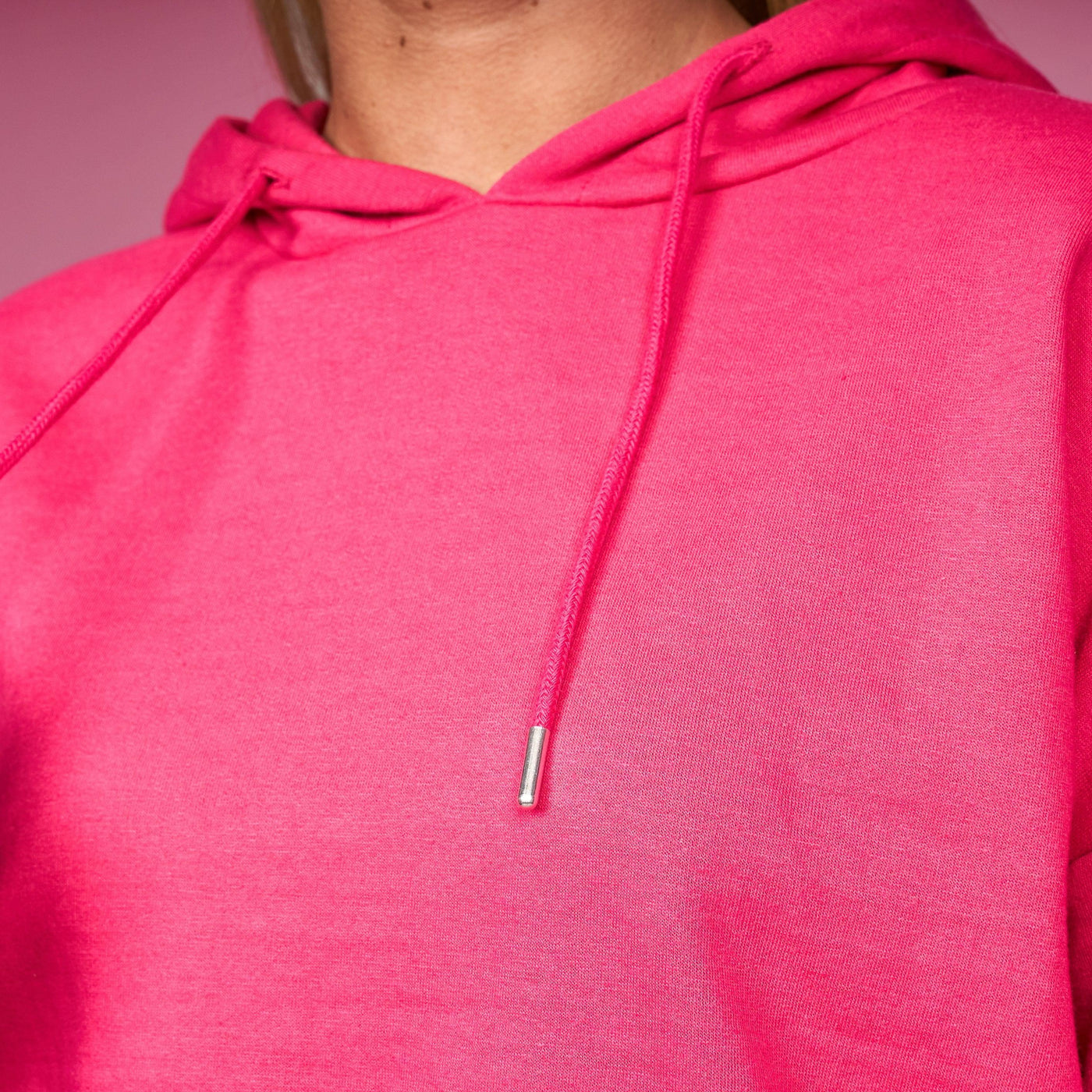 Womens Danica Crop Hoodie Magenta