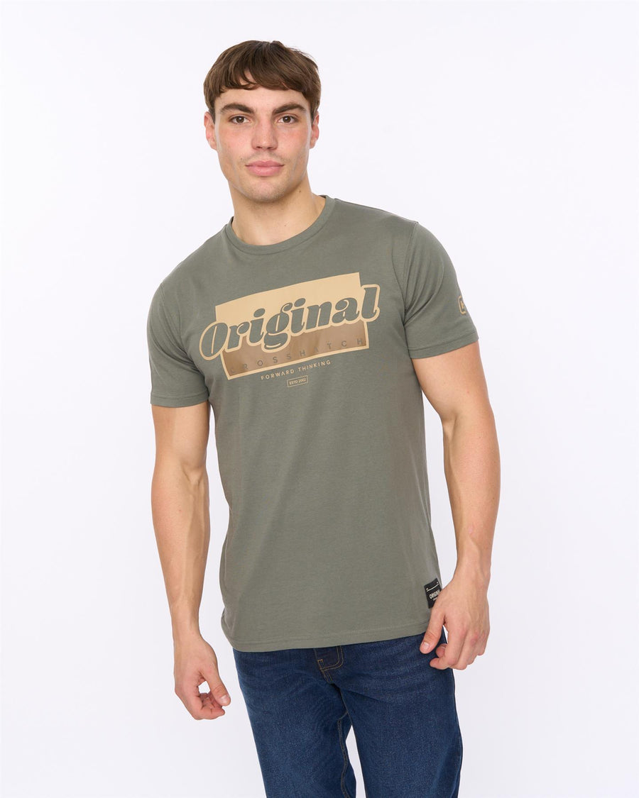 Mens Chevin T-Shirt Olive