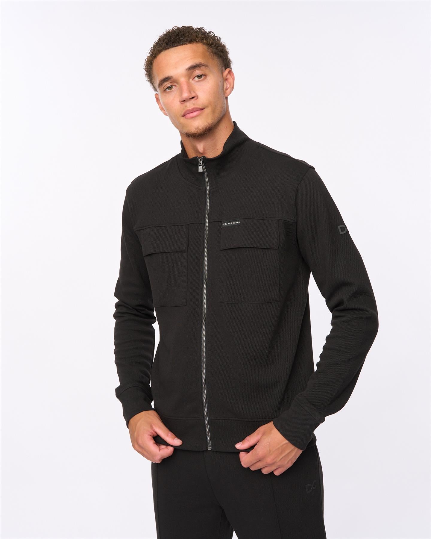 Mens Tames Zip Thru Sweat Black