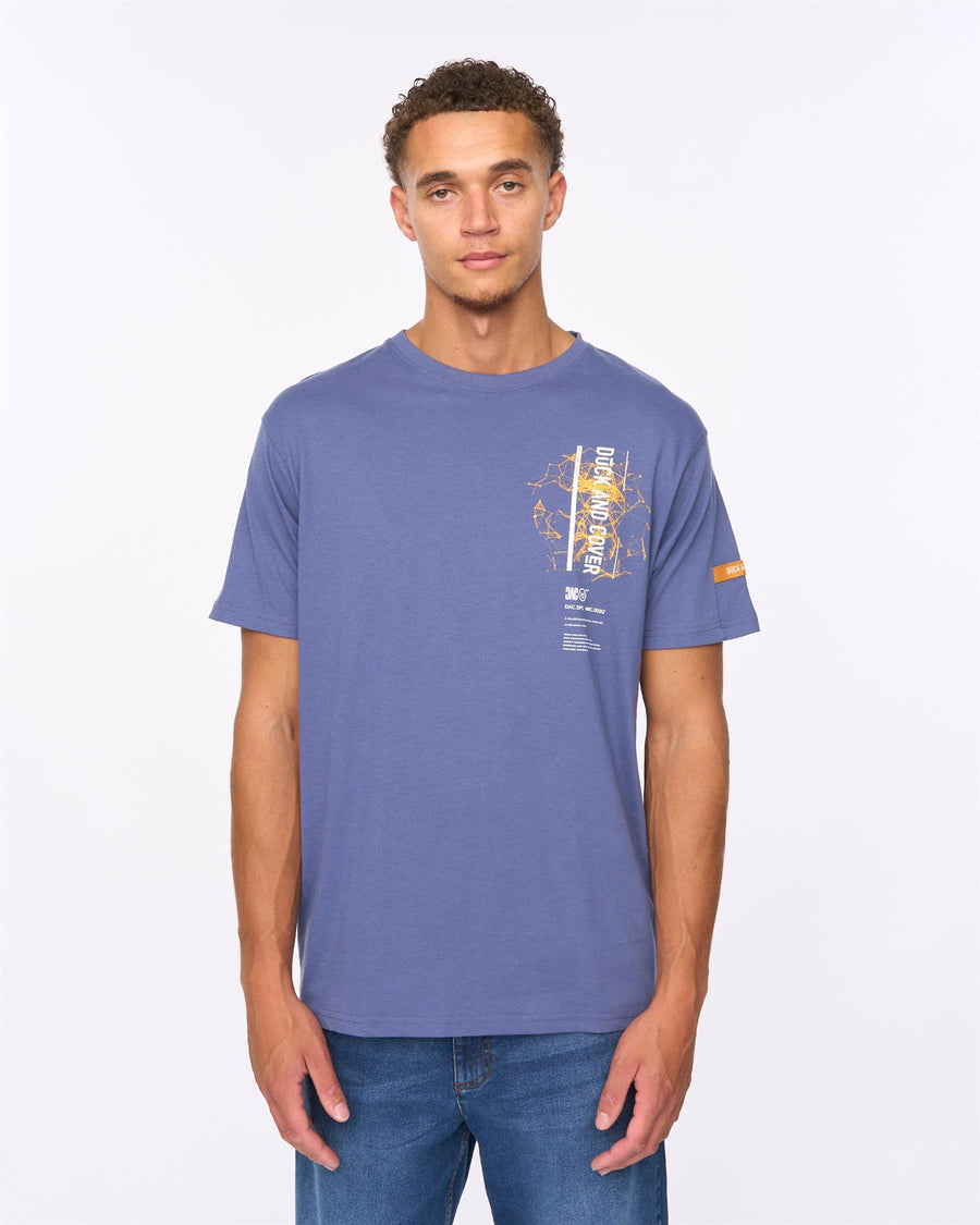 Mens Protonz T-Shirt Denim Blue