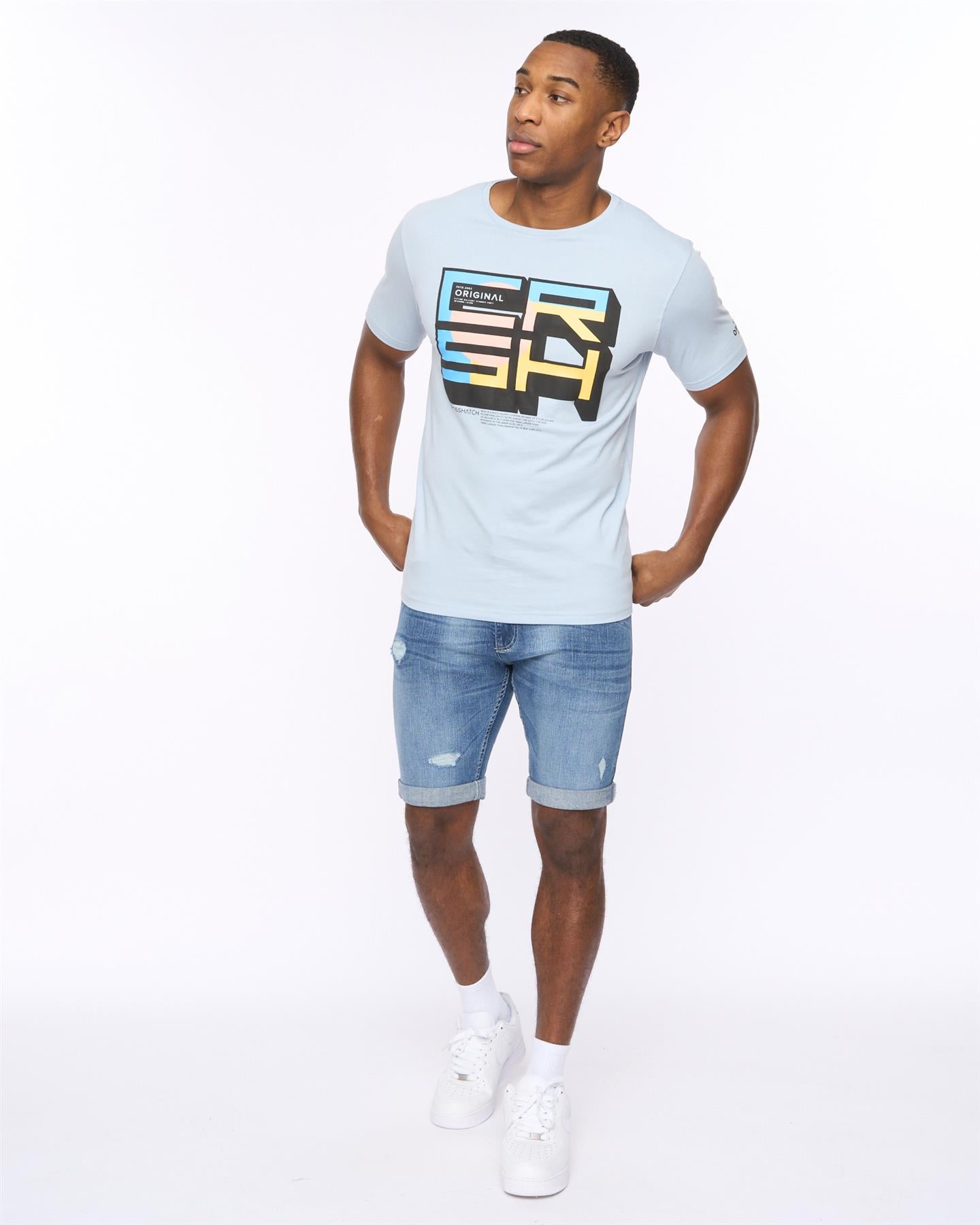 Mens Boxvibe T-Shirt Sky Blue
