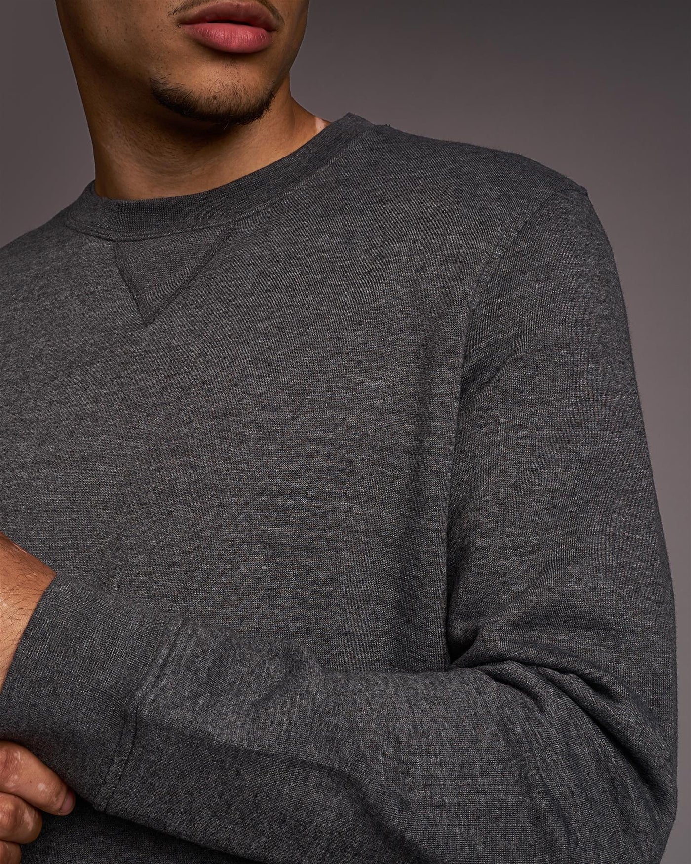 Mens Cranwood Crew Sweat Charcoal Marl