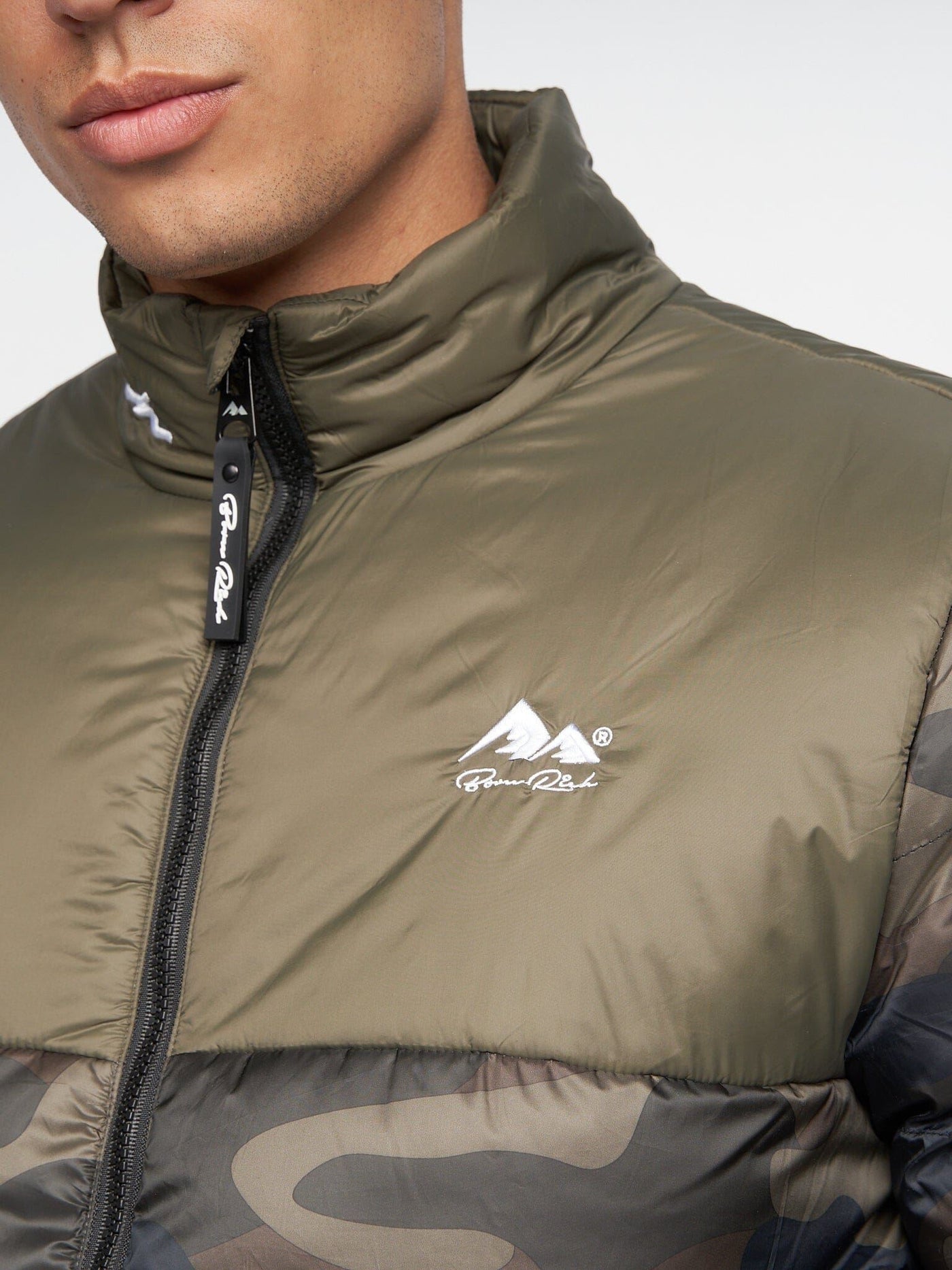 Mens Carlito Oversized Puffa Olive Camo