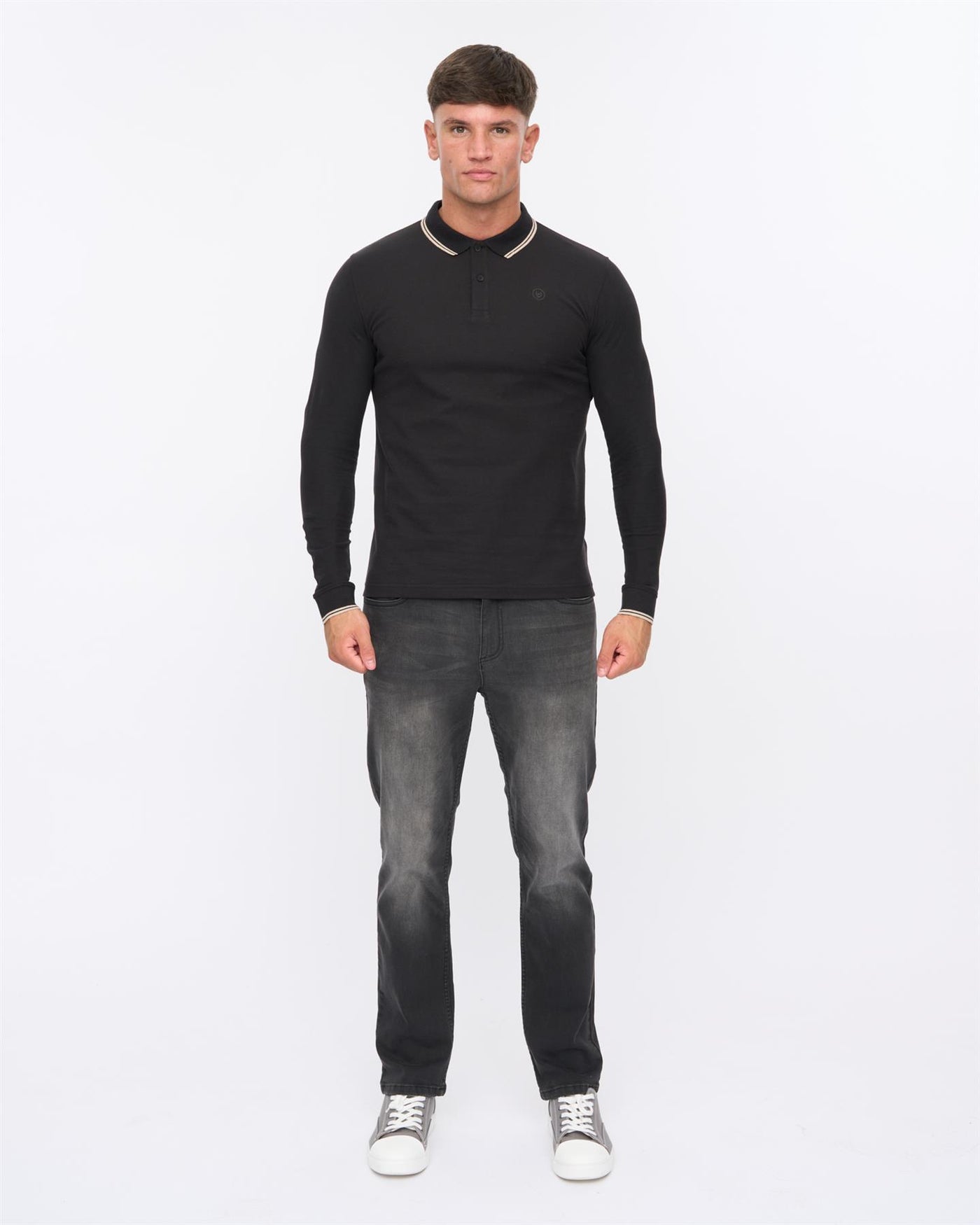 Mens Roxberry Long Sleeve Polo Black