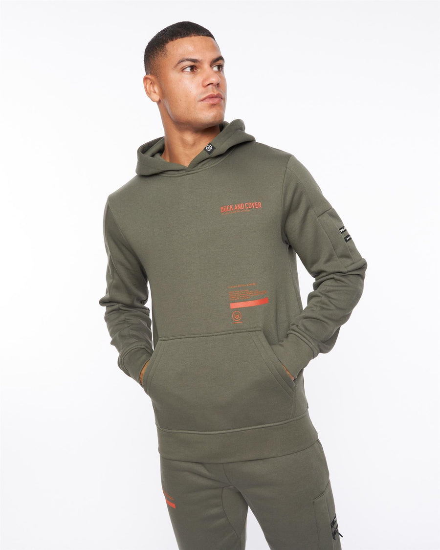 Mens Heningys Hoodie Dark Olive