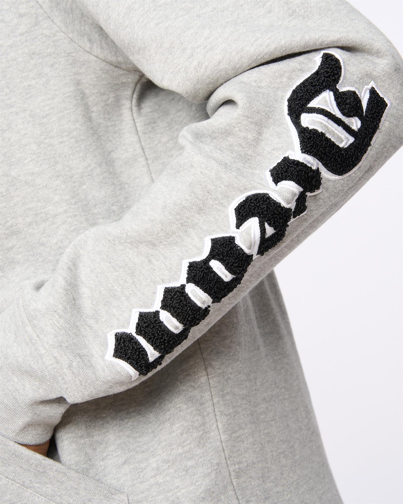 Mens Sleevely Hoodie Grey Marl