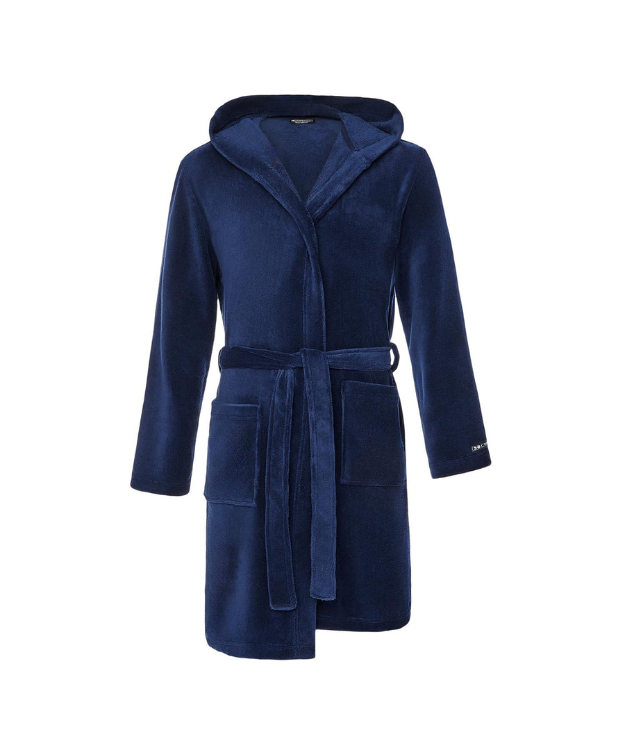 Backdraw Hooded Robe Navy