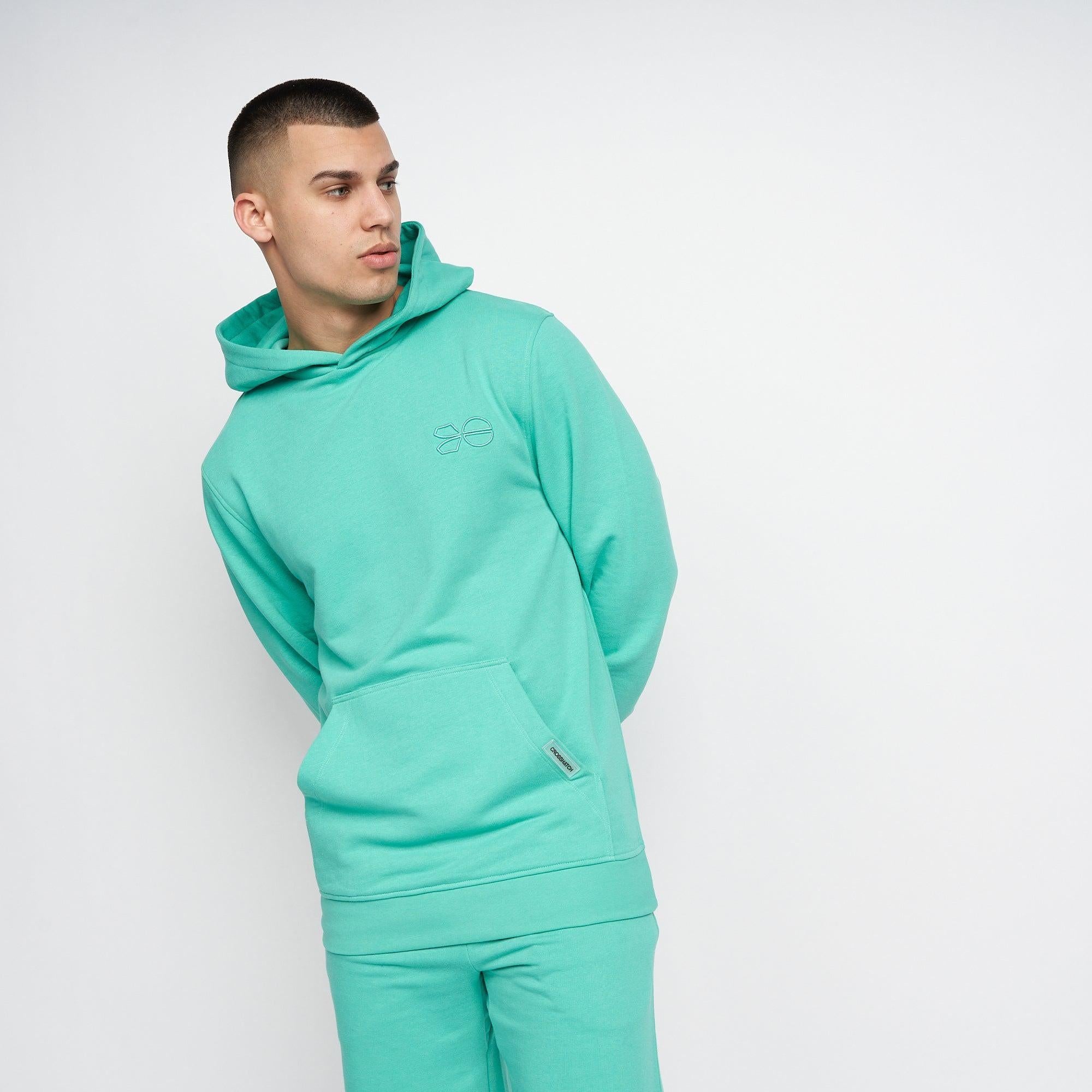 Crosshatch Mens Emmson Hoodie Aqua