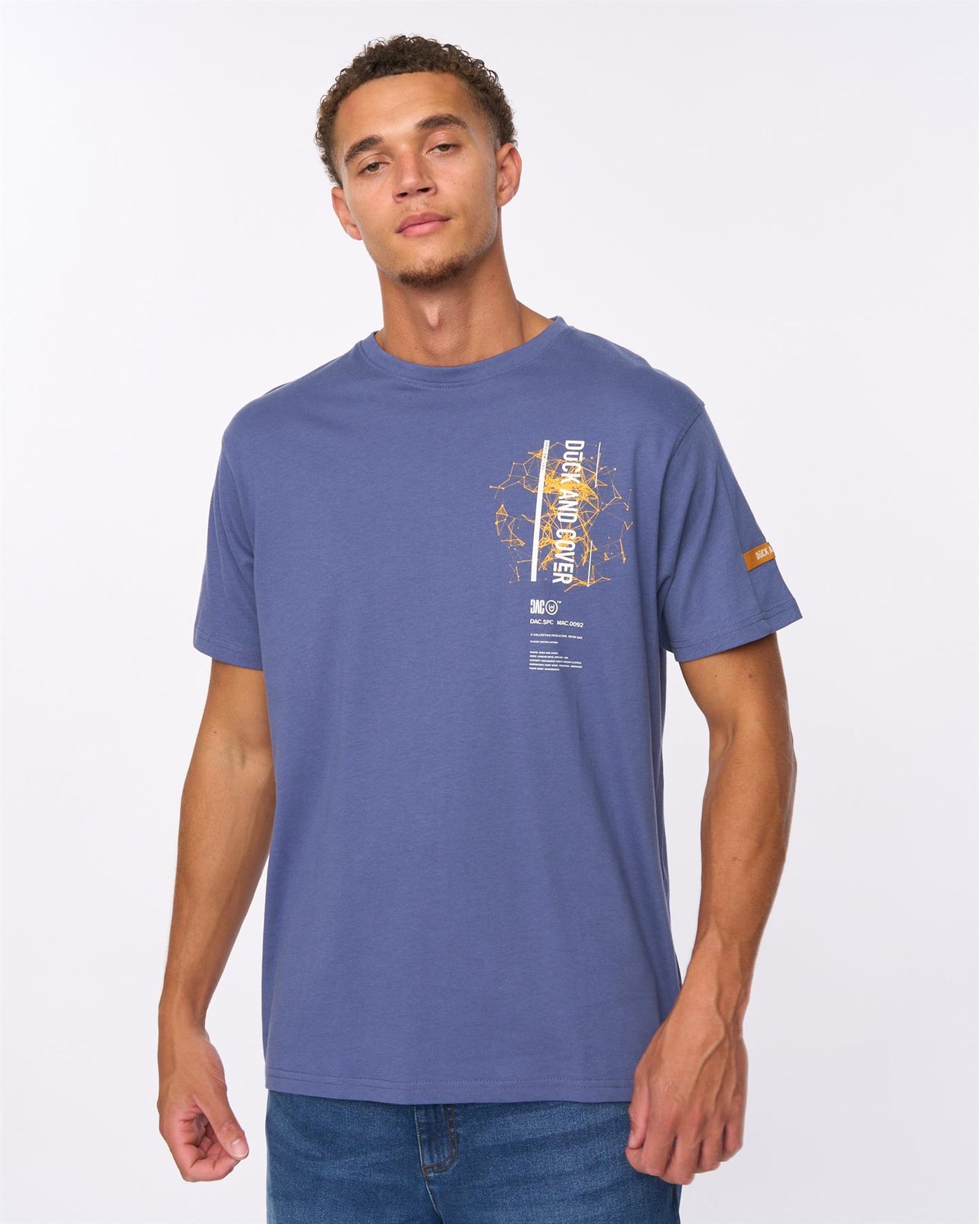 Mens Protonz T-Shirt Denim Blue