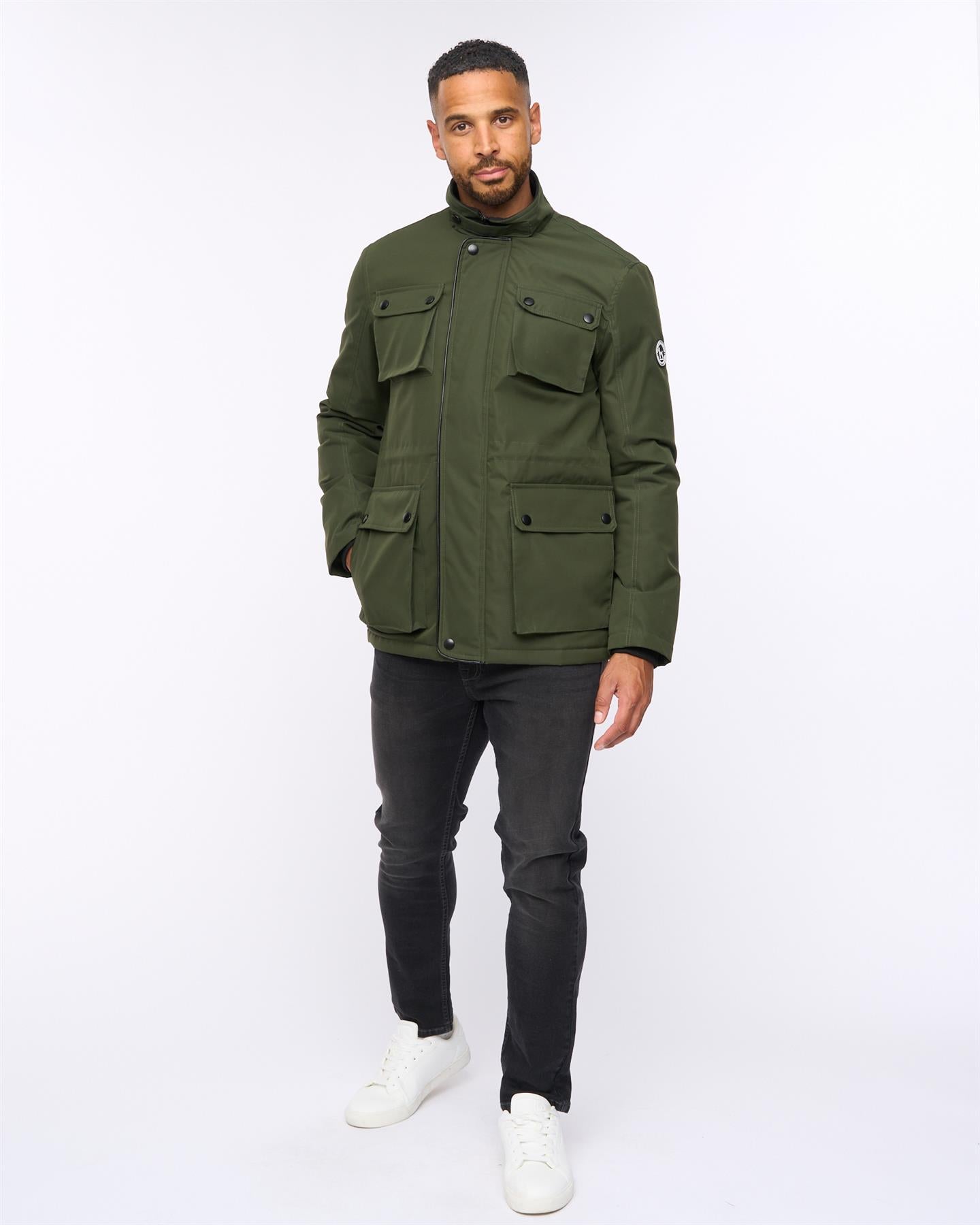 Mens  Andarsen Funnel Neck Jacket Olive