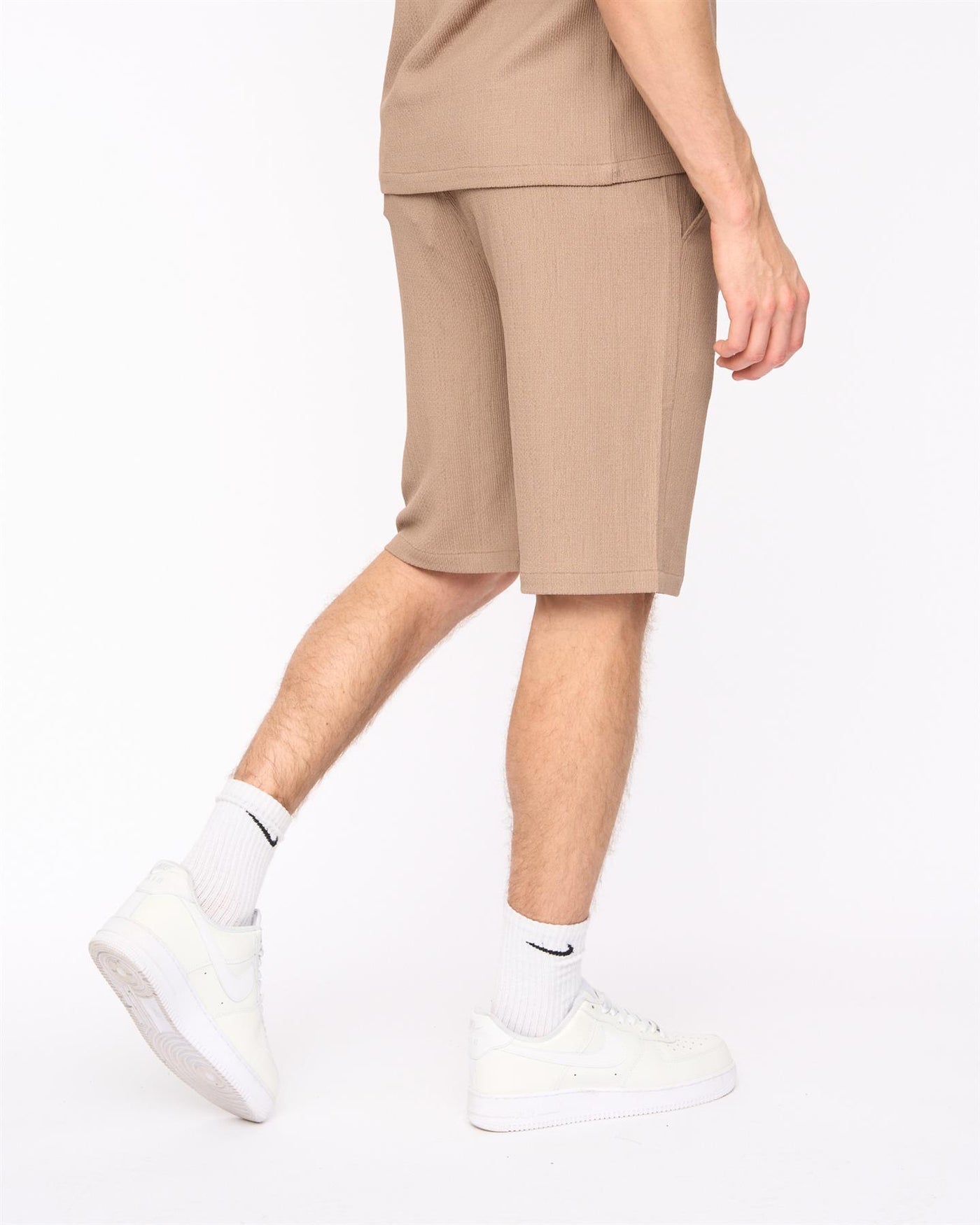Mens Hingham Shirt & Shorts Set Taupe